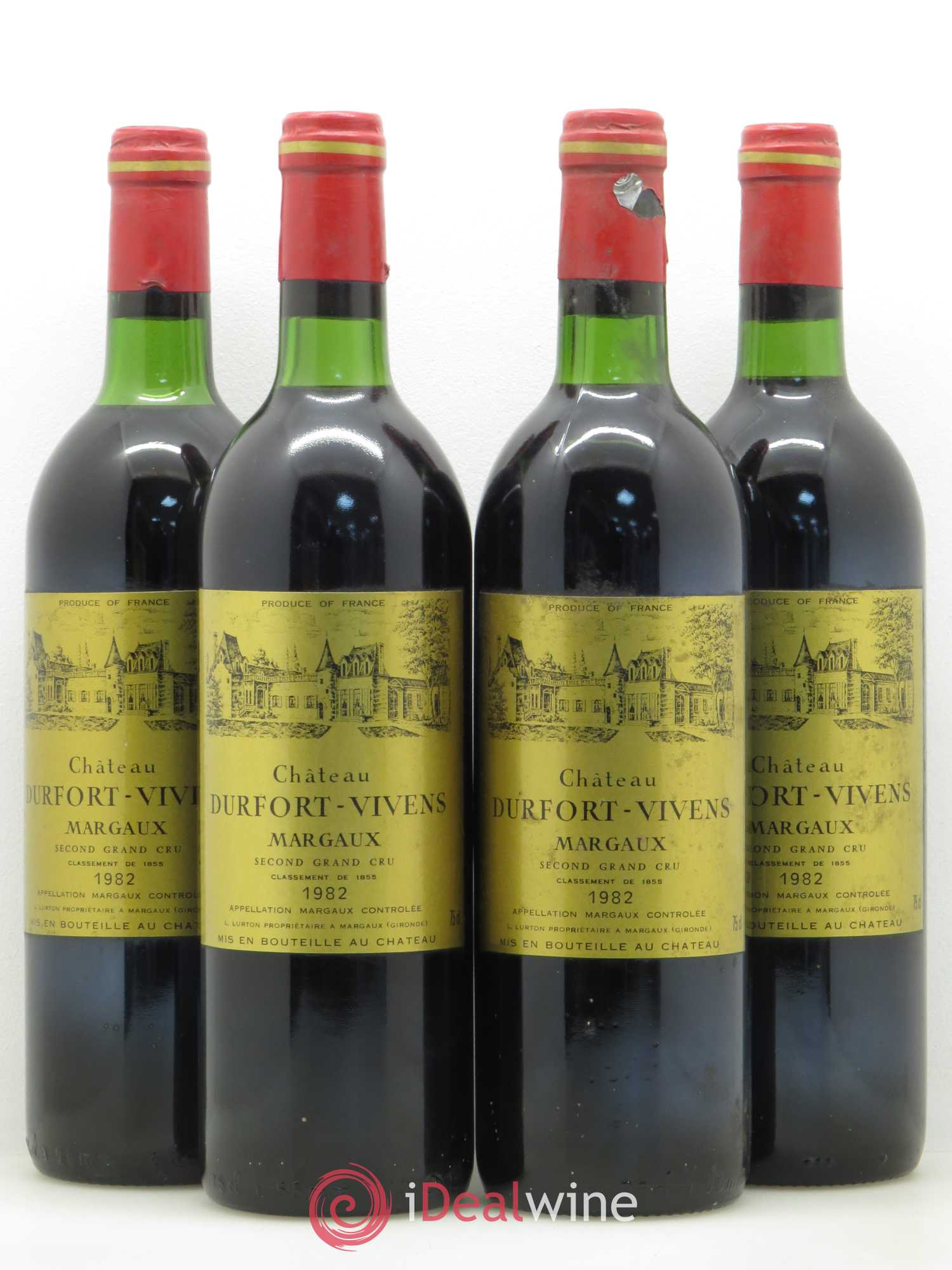 Château Durfort Vivens 2ème Grand Cru Classé 1982 - Lot de 4 bouteilles - 0