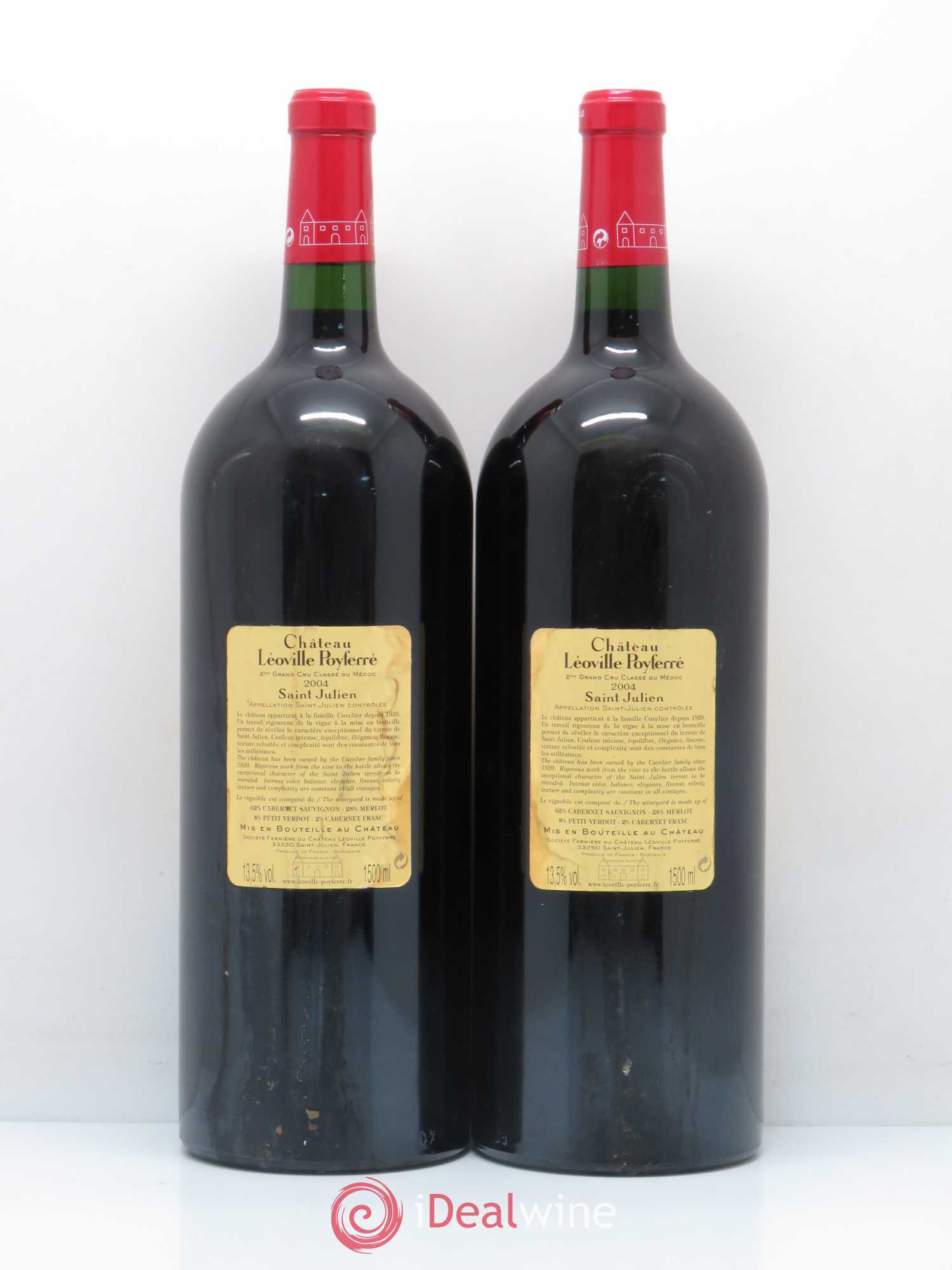 Château Léoville Poyferré 2ème Grand Cru Classé 2004 - Lot de 2 magnums - 1