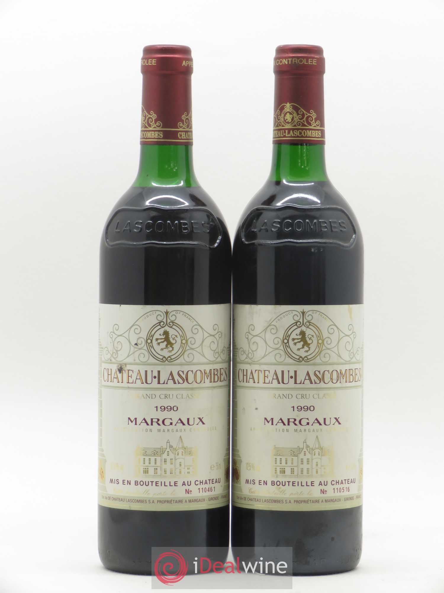Château Lascombes 2ème Grand Cru Classé 1990 - Lot de 2 bouteilles - 0