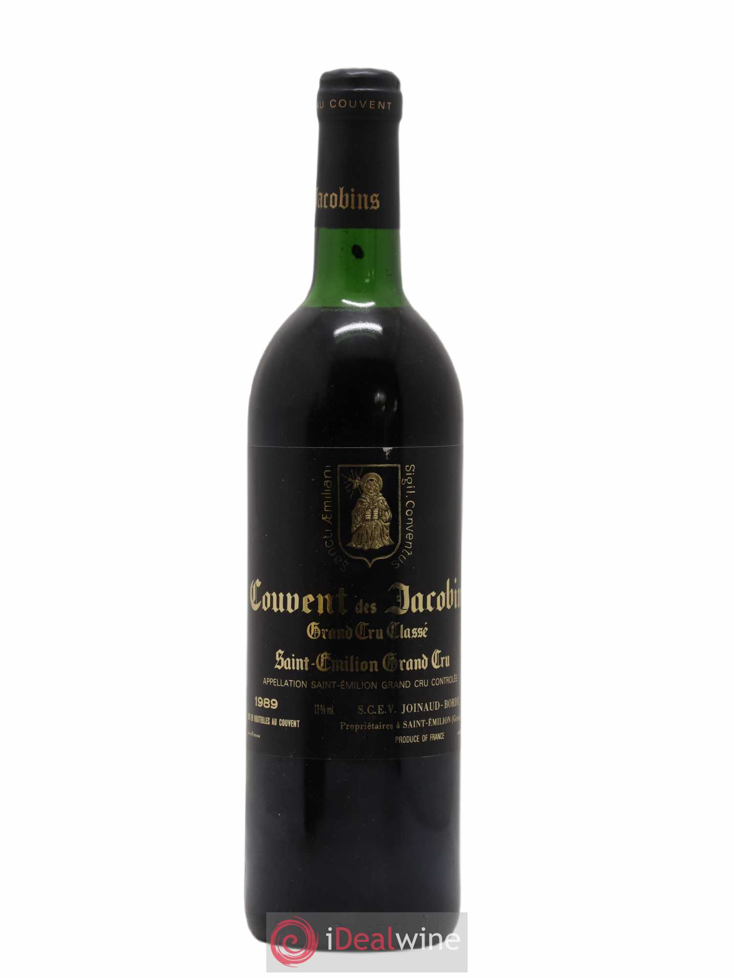 Château Couvent des Jacobins Grand Cru Classé 1989 - Lot de 1 bouteille - 0