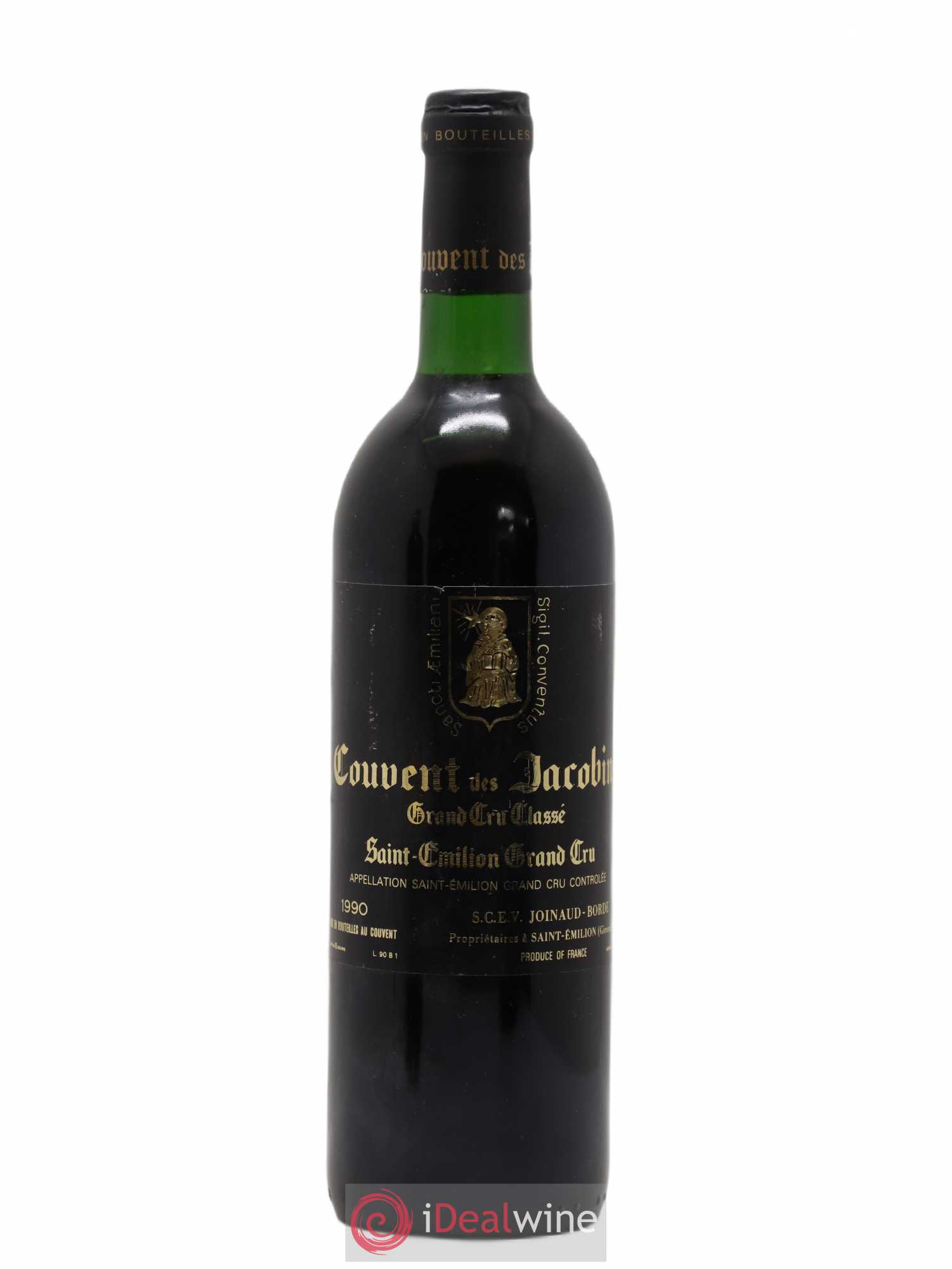 Château Couvent des Jacobins Grand Cru Classé 1990 - Lot de 1 bouteille - 0