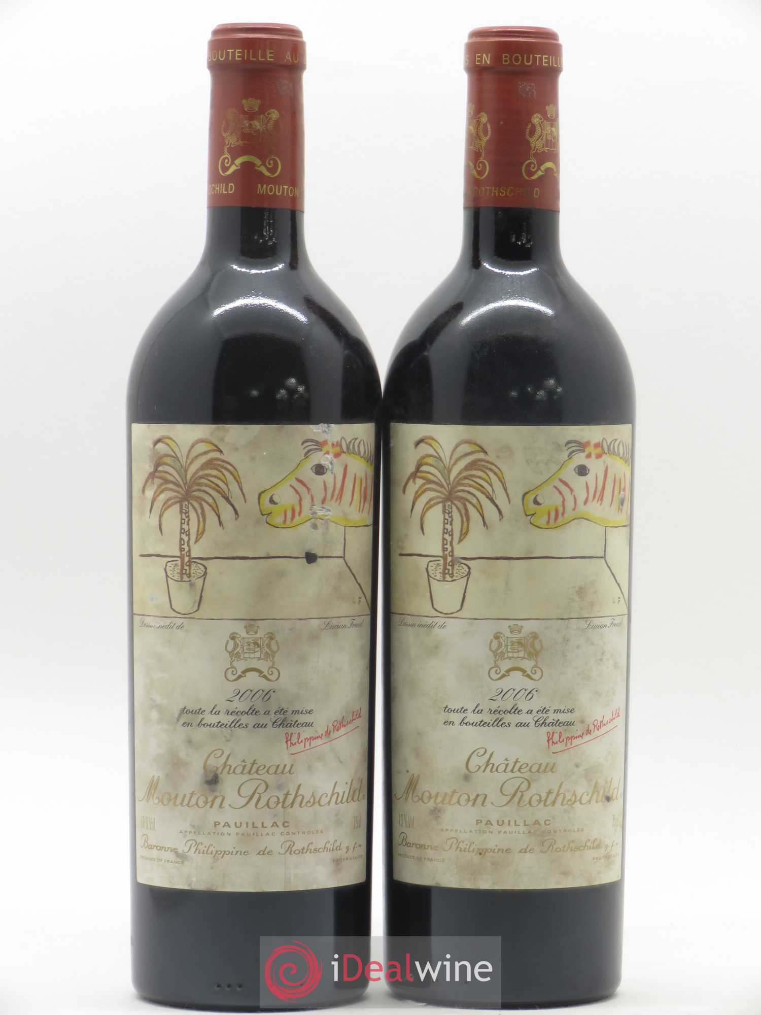 Château Mouton Rothschild 1er Grand Cru Classé 2006 - Lot de 2 bouteilles - 0