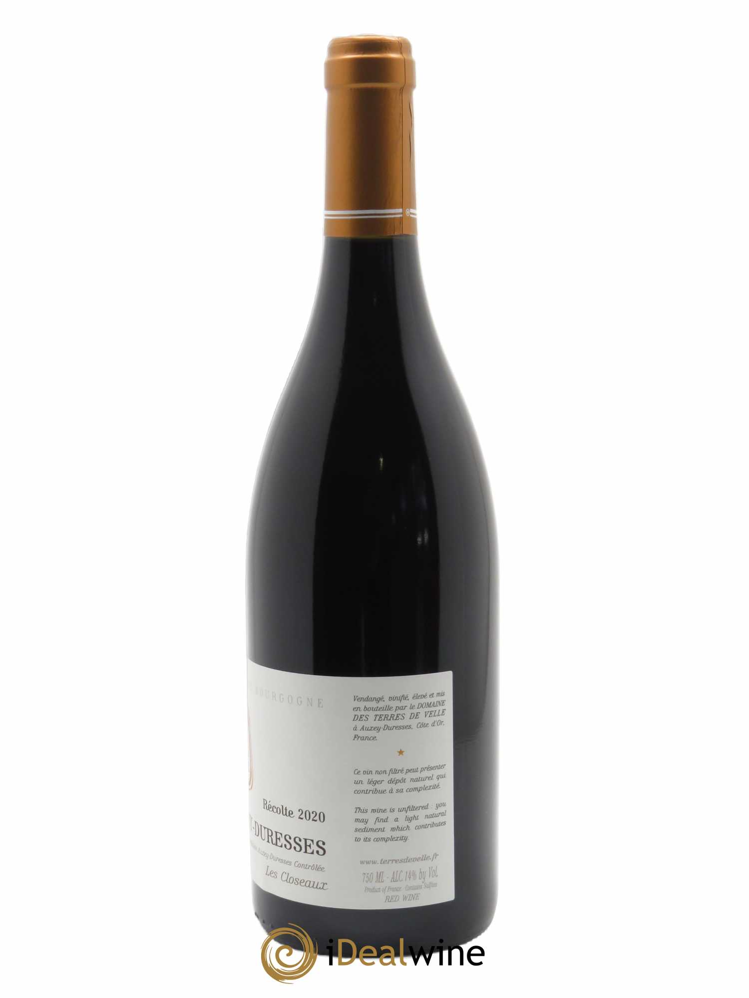 Auxey-Duresses Les Closeaux Terres de Velle 2020 - Lot of 1 bottle - 1