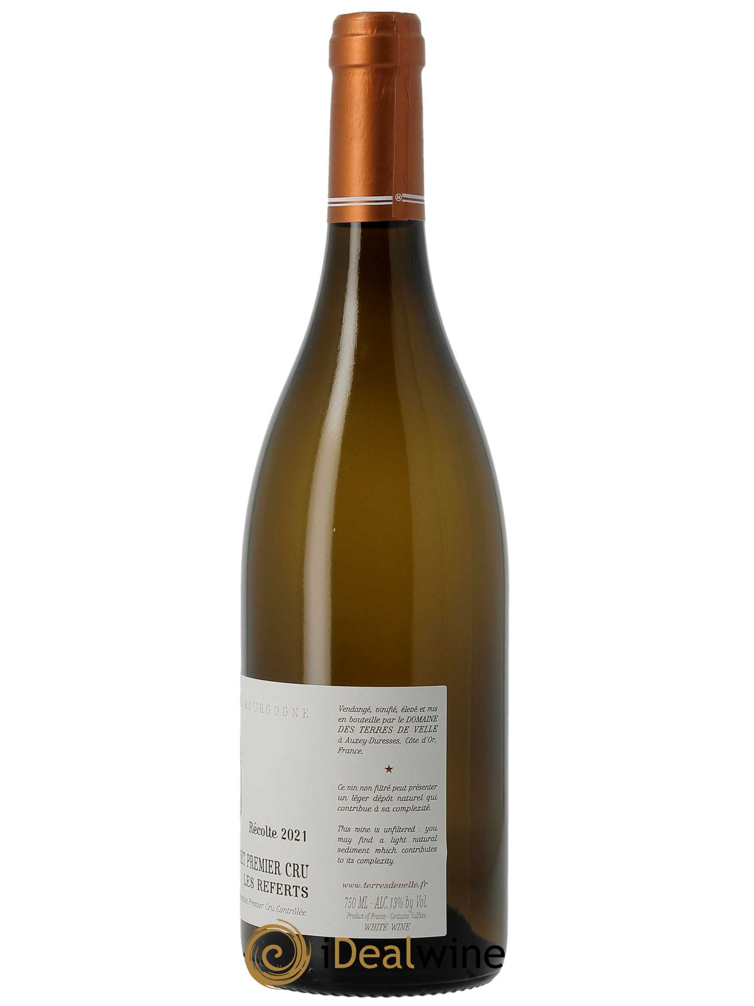 Puligny-Montrachet 1er Cru Les Referts Terres de Velle 2021 - Lot de 1 bouteille - 1