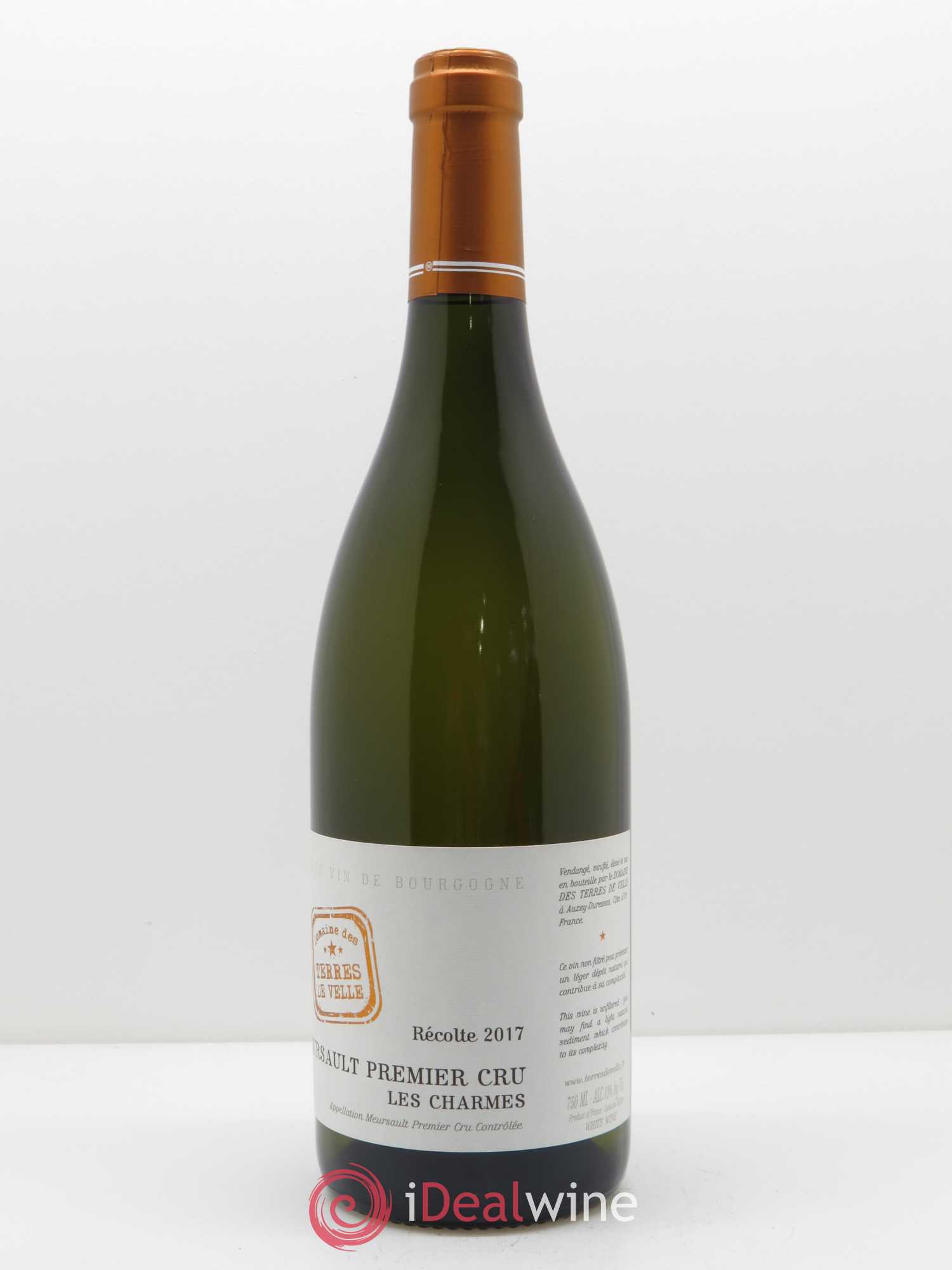 Meursault 1er Cru Les Charmes Terres de Velle 2017 - Lot de 1 bouteille - 1