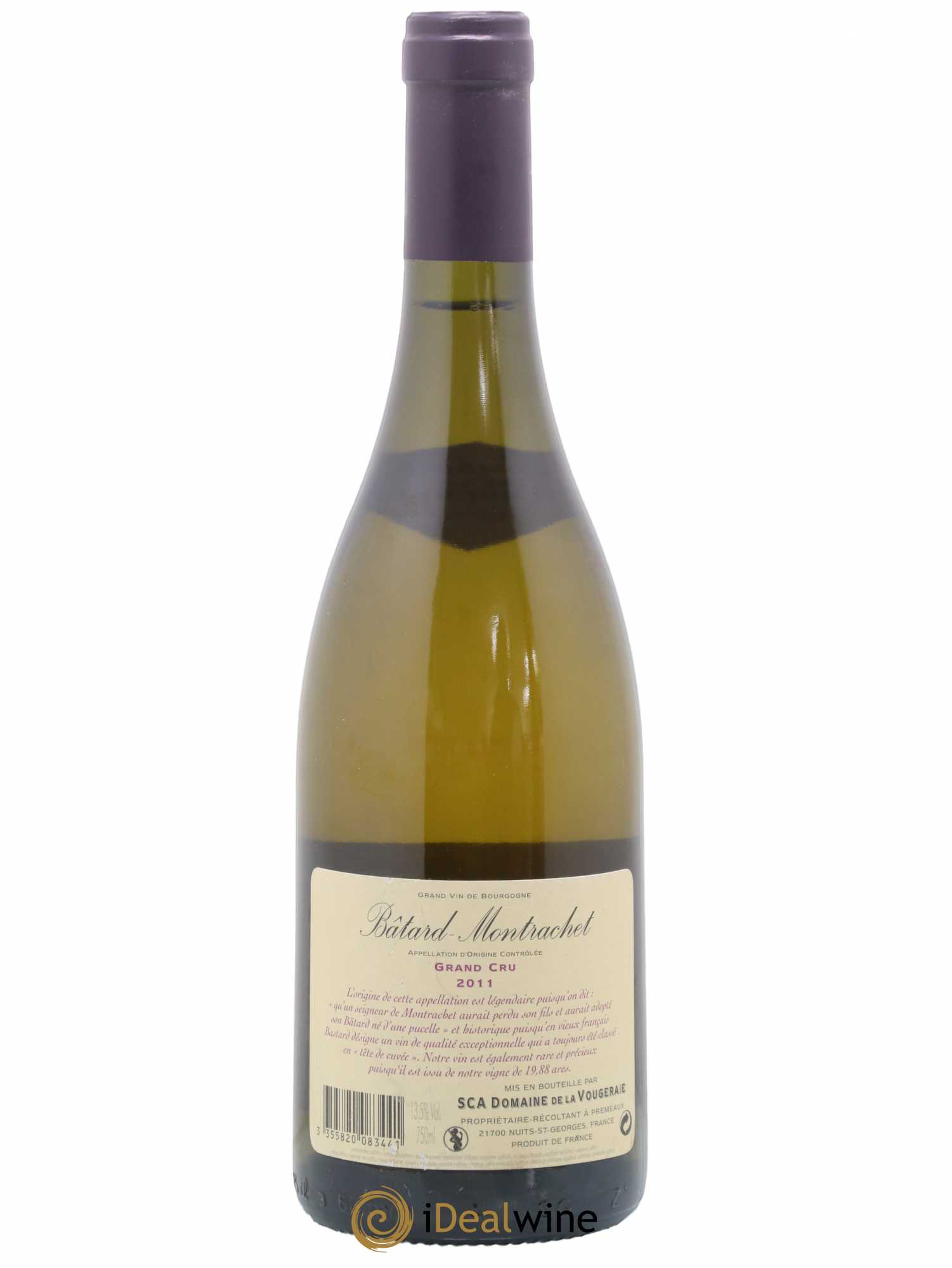 Bâtard-Montrachet Grand Cru La Vougeraie 2011 - Lot de 1 bouteille - 1