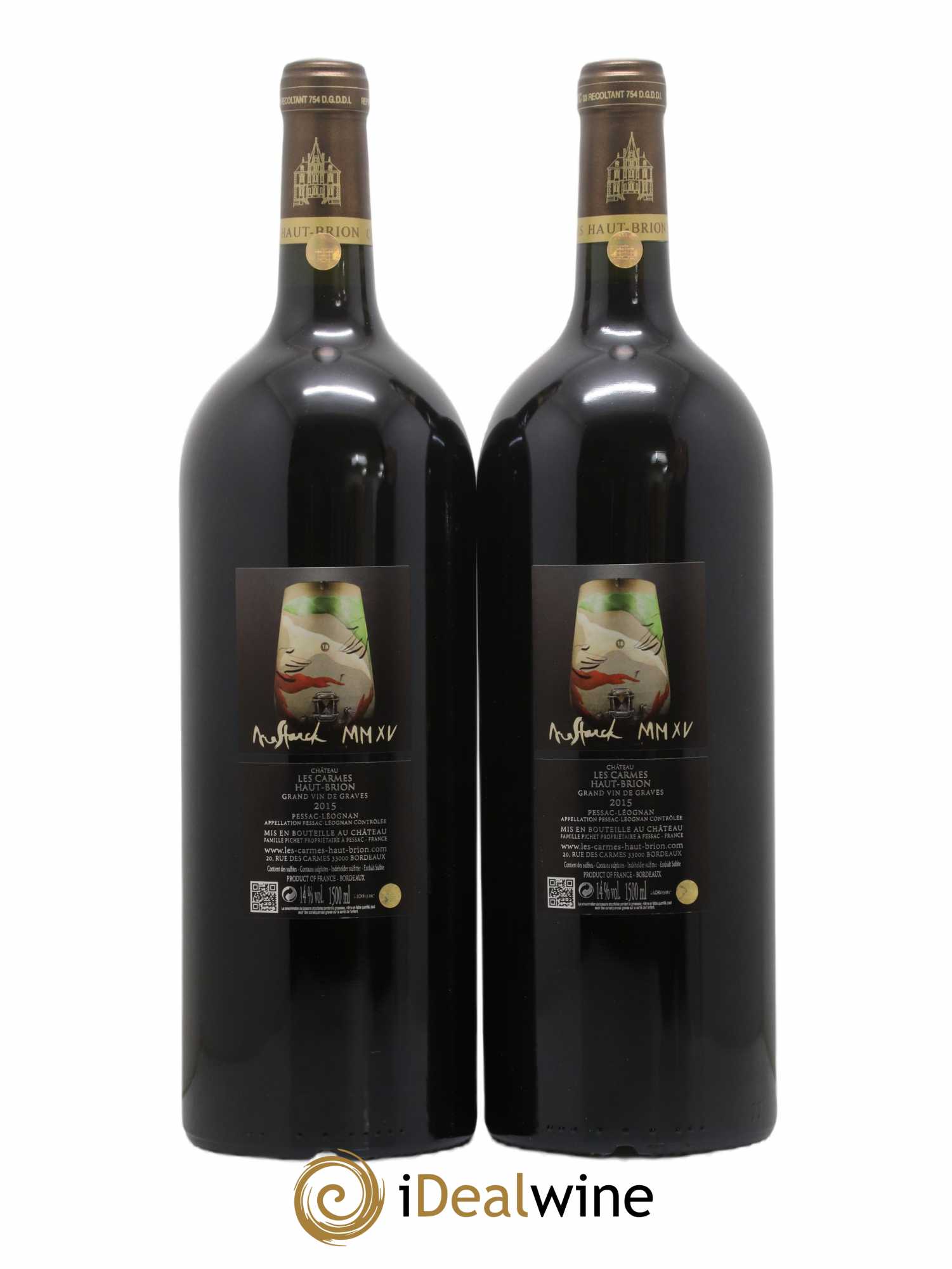 Château Les Carmes Haut-Brion 2015 - Lot de 2 magnums - 1