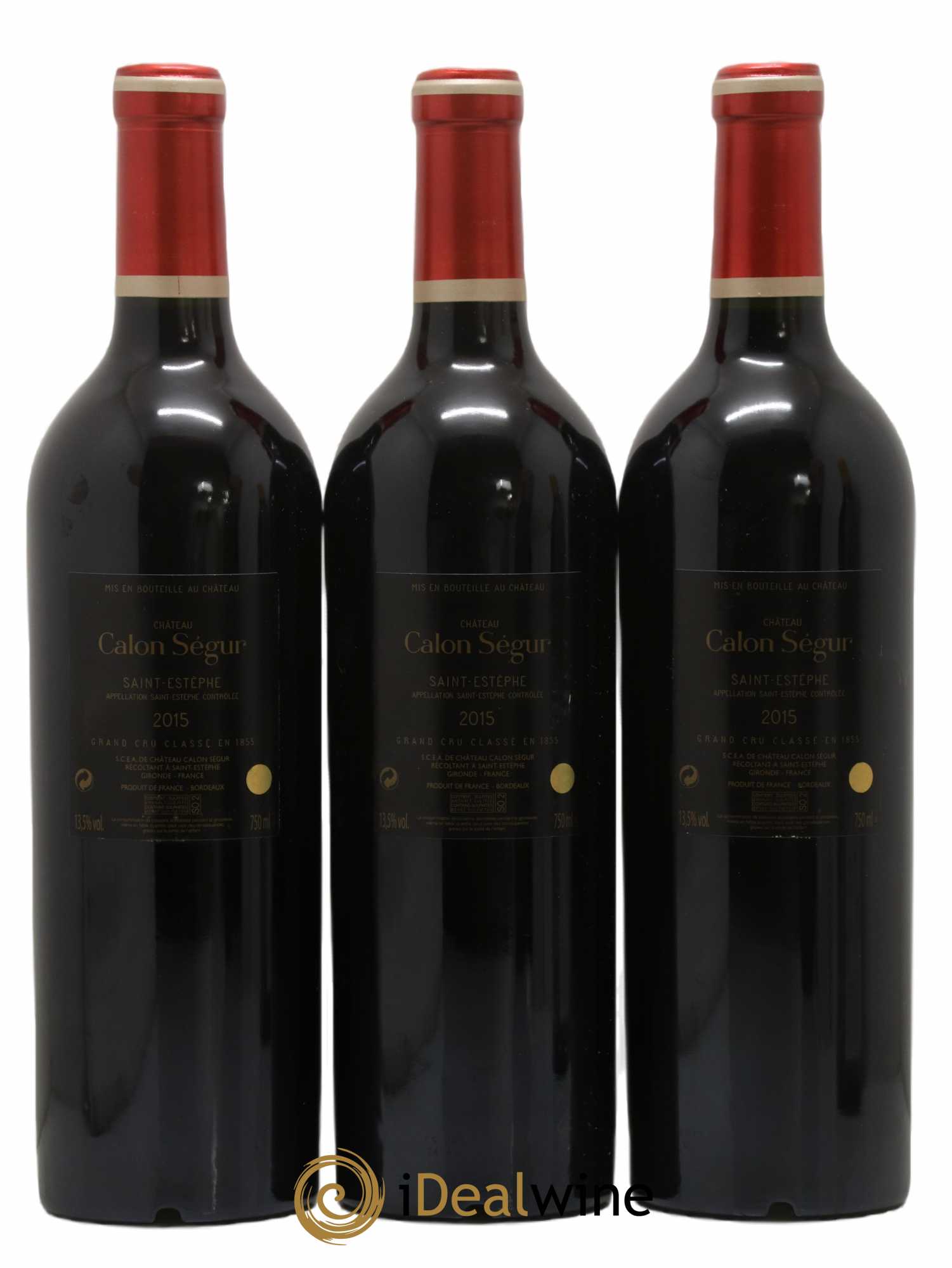 Château Calon Ségur 3ème Grand Cru Classé 2015 - Lot de 3 bouteilles - 1