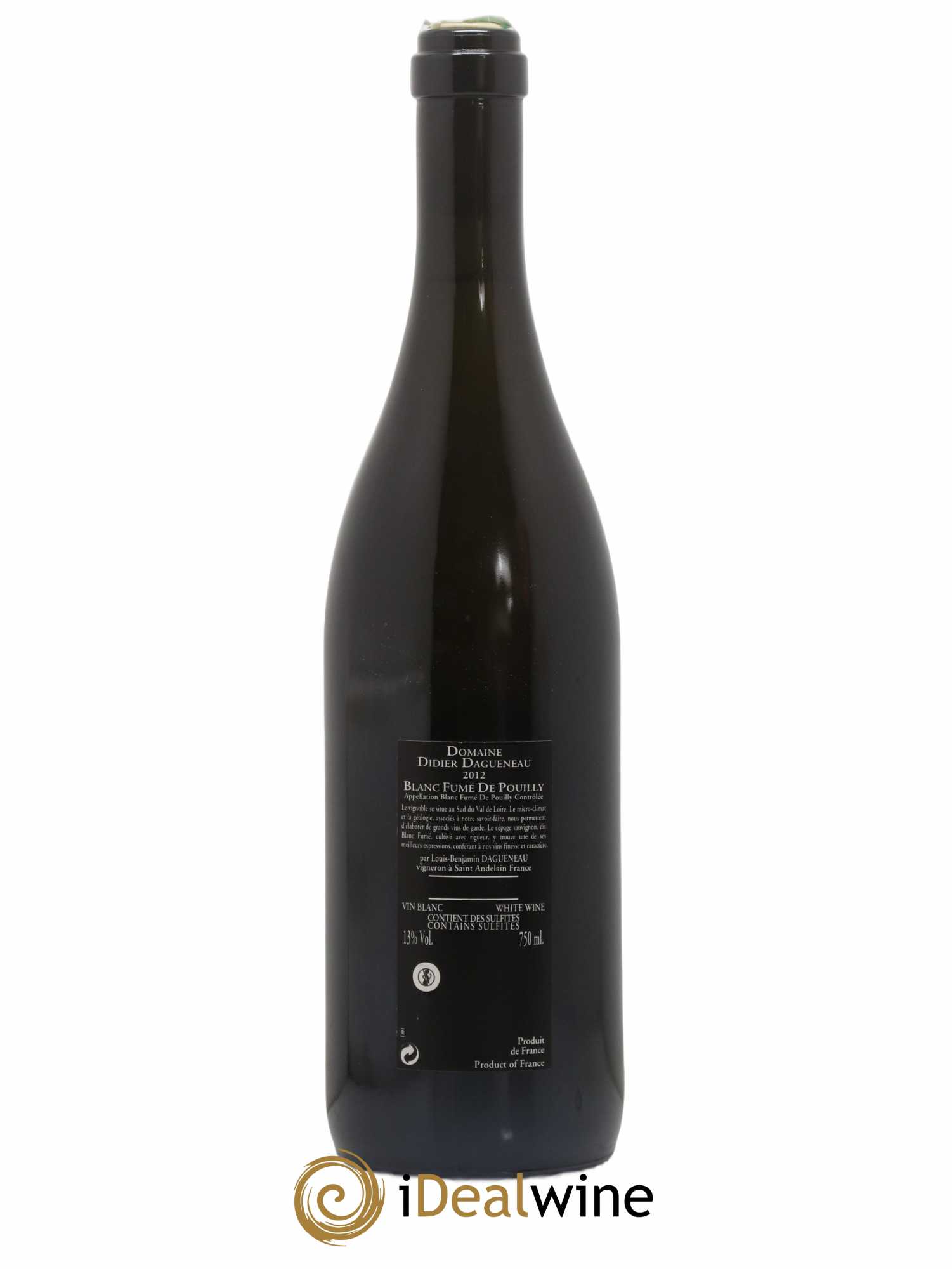 Vin de France (anciennement Pouilly-Fumé) Silex Dagueneau (Domaine Didier - Louis-Benjamin) 2012 - Lot de 1 bouteille - 1