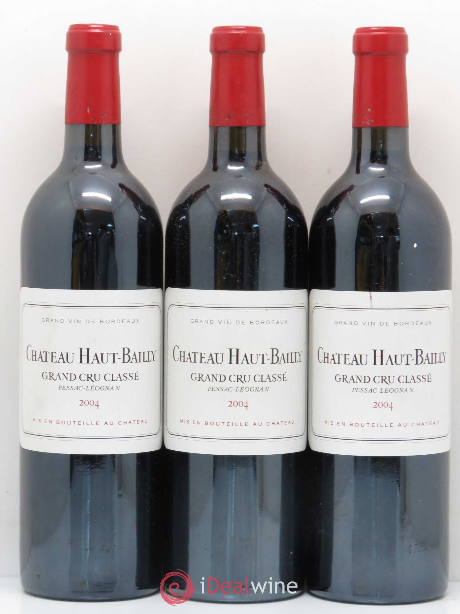 Château Haut-Bailly Cru Classé de Graves 2004 - Lot de 3 bouteilles - 0