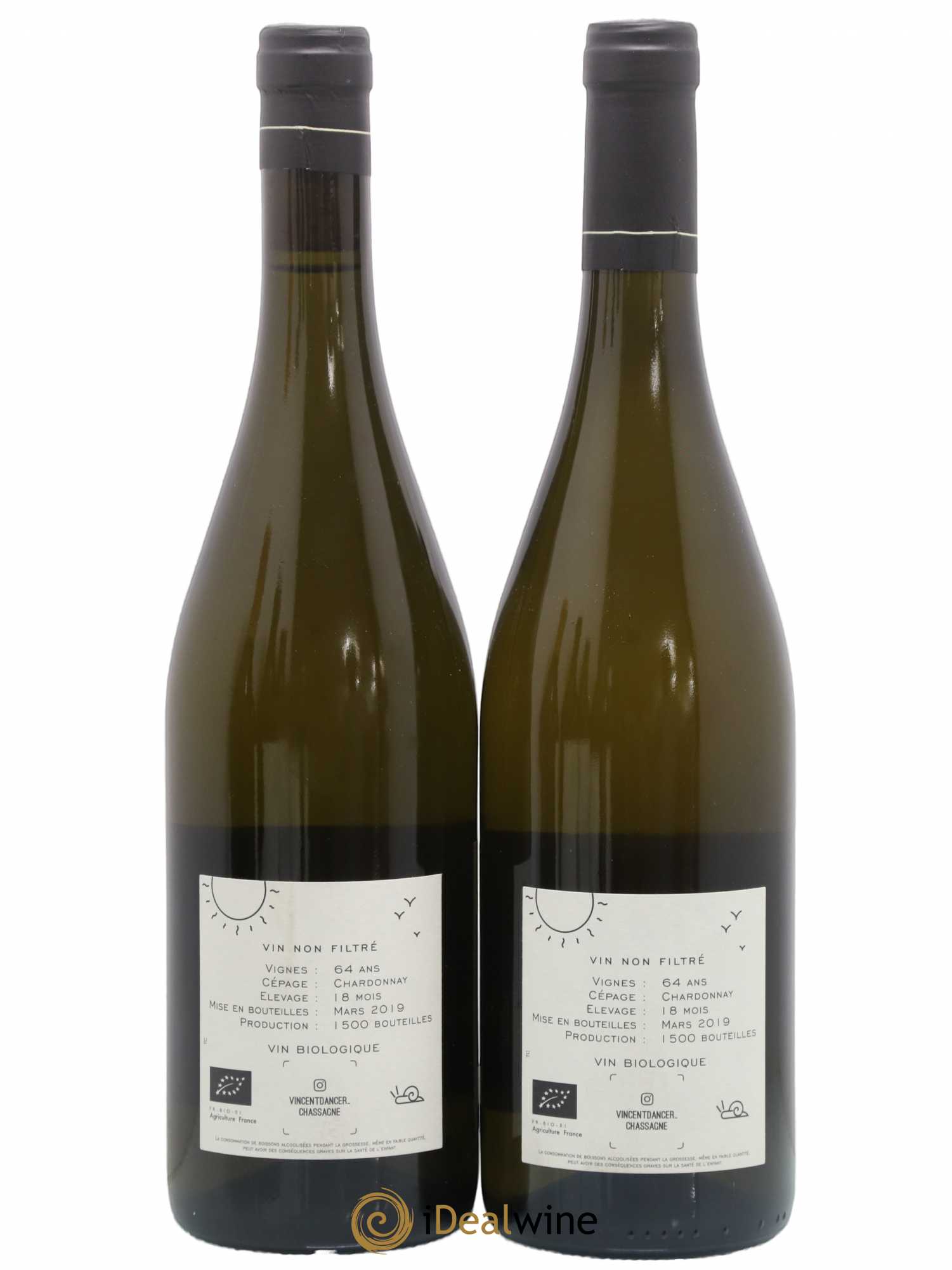 Chassagne-Montrachet 1er Cru (Morgeot) Tête du Clos Vincent Dancer 2017 - Lot de 2 bouteilles - 1