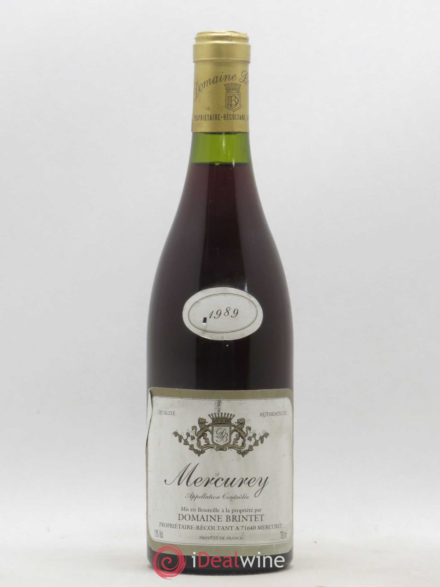 Mercurey Domaine Brintet 1989 - Posten von 1 Flasche - 0