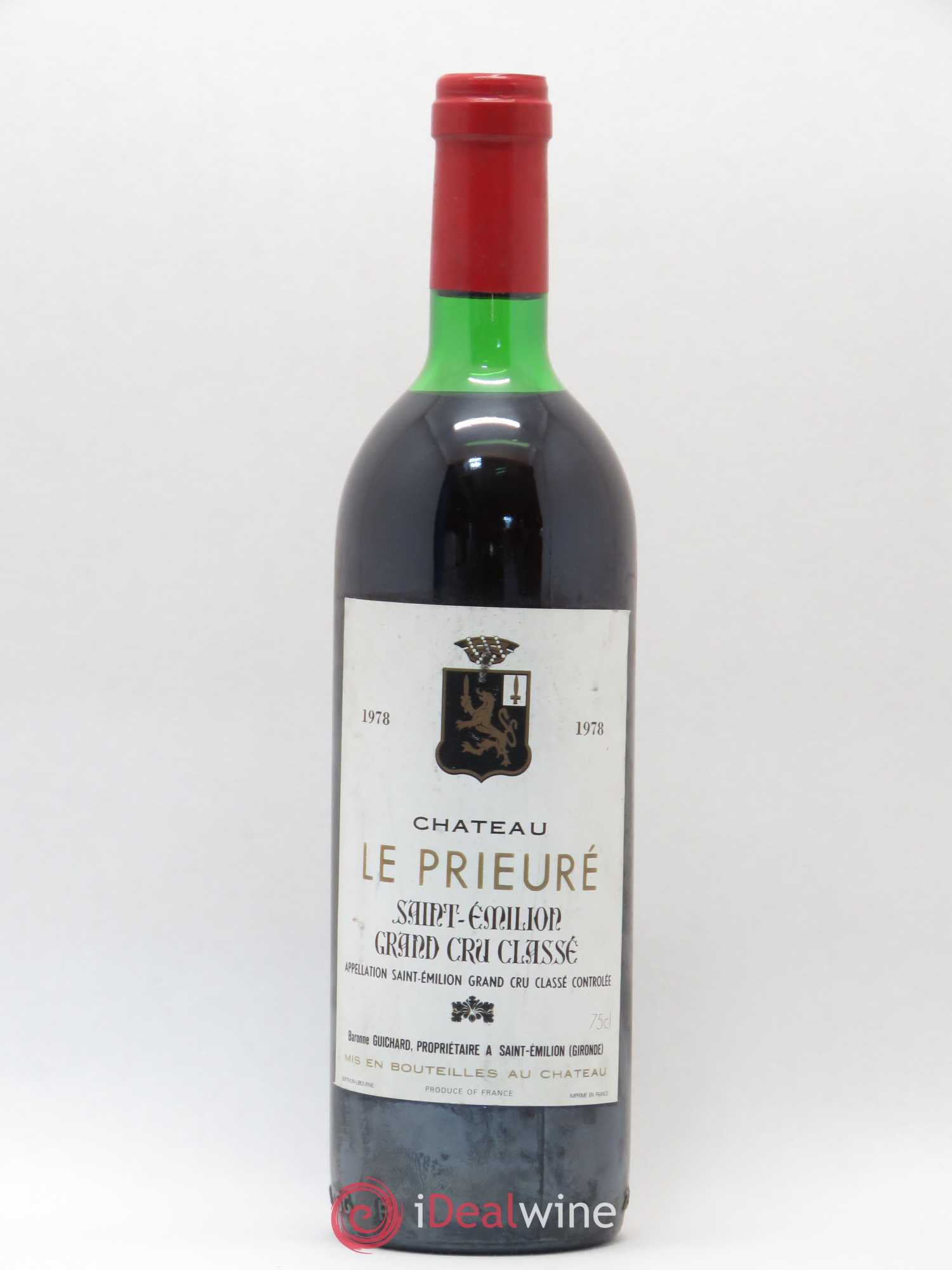 Château le Prieuré Grand Cru Classé (sans prix de réserve) 1978 - Lot de 1 bouteille - 0