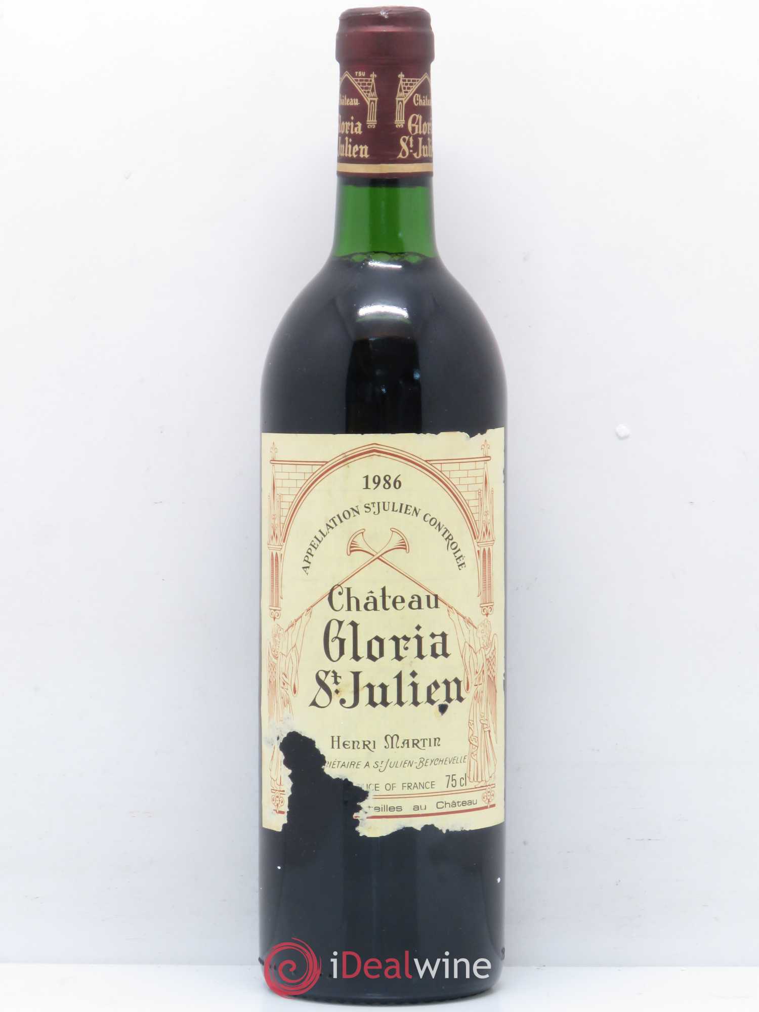 Château Gloria 1986 - Lot de 1 bouteille - 0