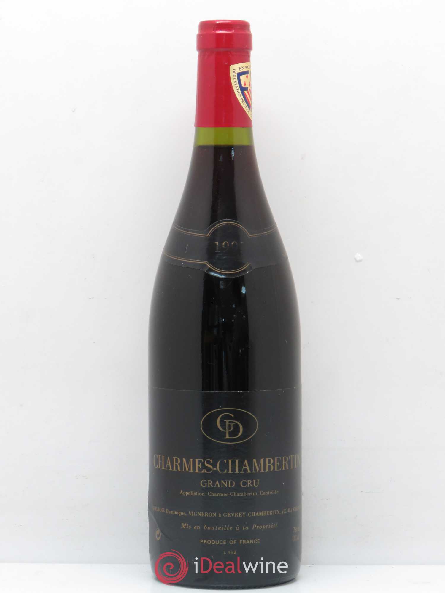Charmes-Chambertin Grand Cru Dominique Gallois 1991 - Posten von 1 Flasche - 0