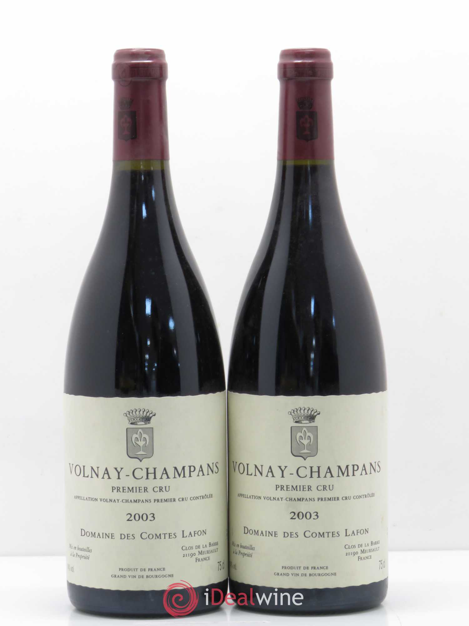 Volnay 1er Cru Champans Comtes Lafon (Domaine des) 2003 - Lot de 2 bouteilles - 0