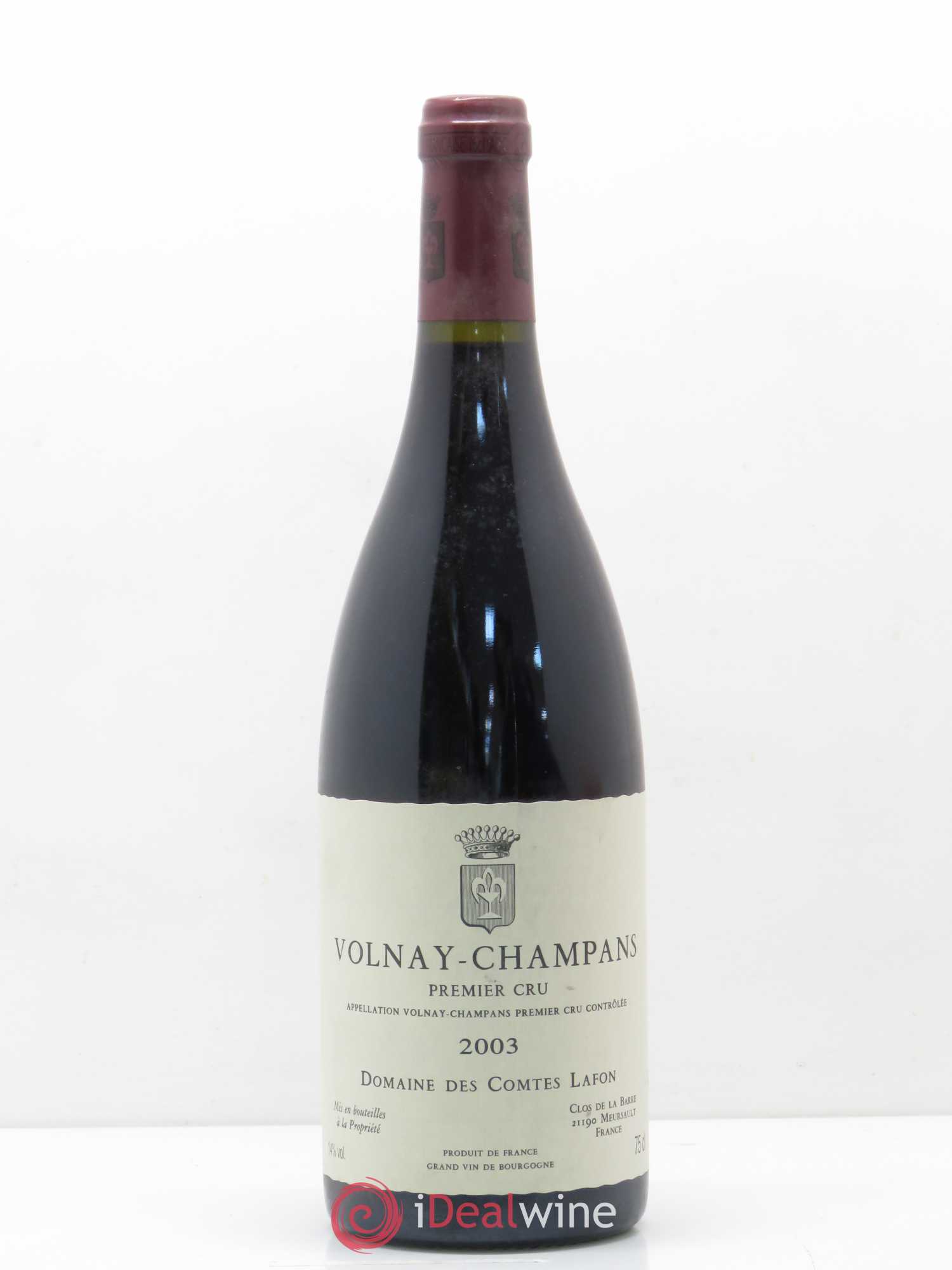Volnay 1er Cru Champans Comtes Lafon (Domaine des) 2003 - Lot de 1 bouteille - 0