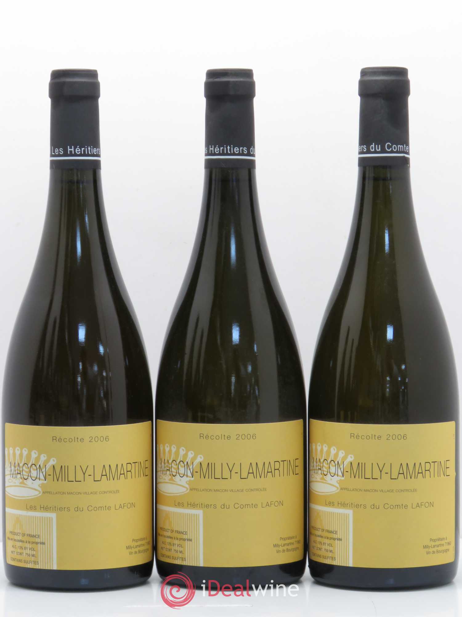 Mâcon Milly-Lamartine Héritiers du Comte Lafon (Domaine des) 2006 - Lot de 6 bouteilles - 1