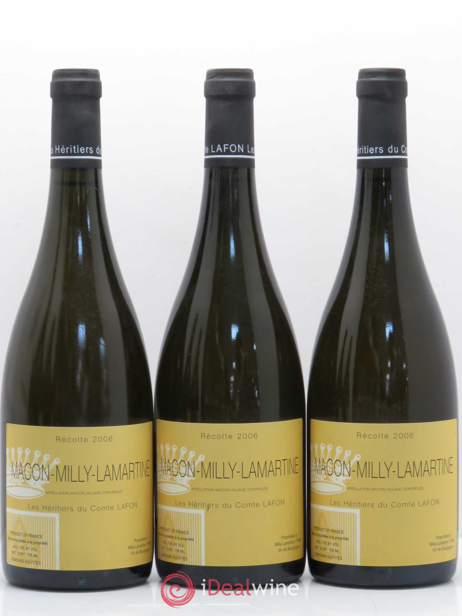 Mâcon Milly-Lamartine Héritiers du Comte Lafon (Domaine des) 2006 - Lot de 6 bouteilles - 2