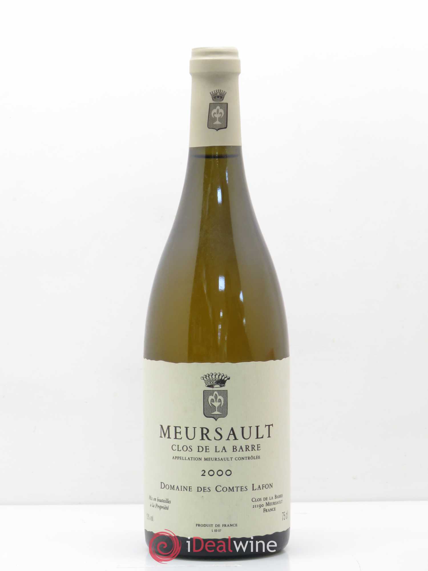 Meursault Clos de la Barre Comtes Lafon (Domaine des) 2000 - Posten von 1 Flasche - 0