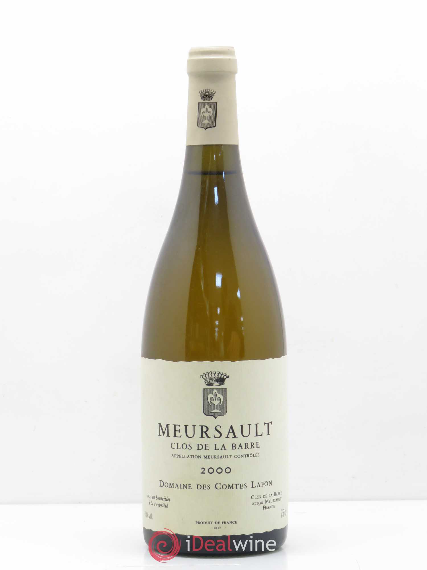 Meursault Clos de la Barre Comtes Lafon (Domaine des) 2000 - Lot de 1 bouteille - 0