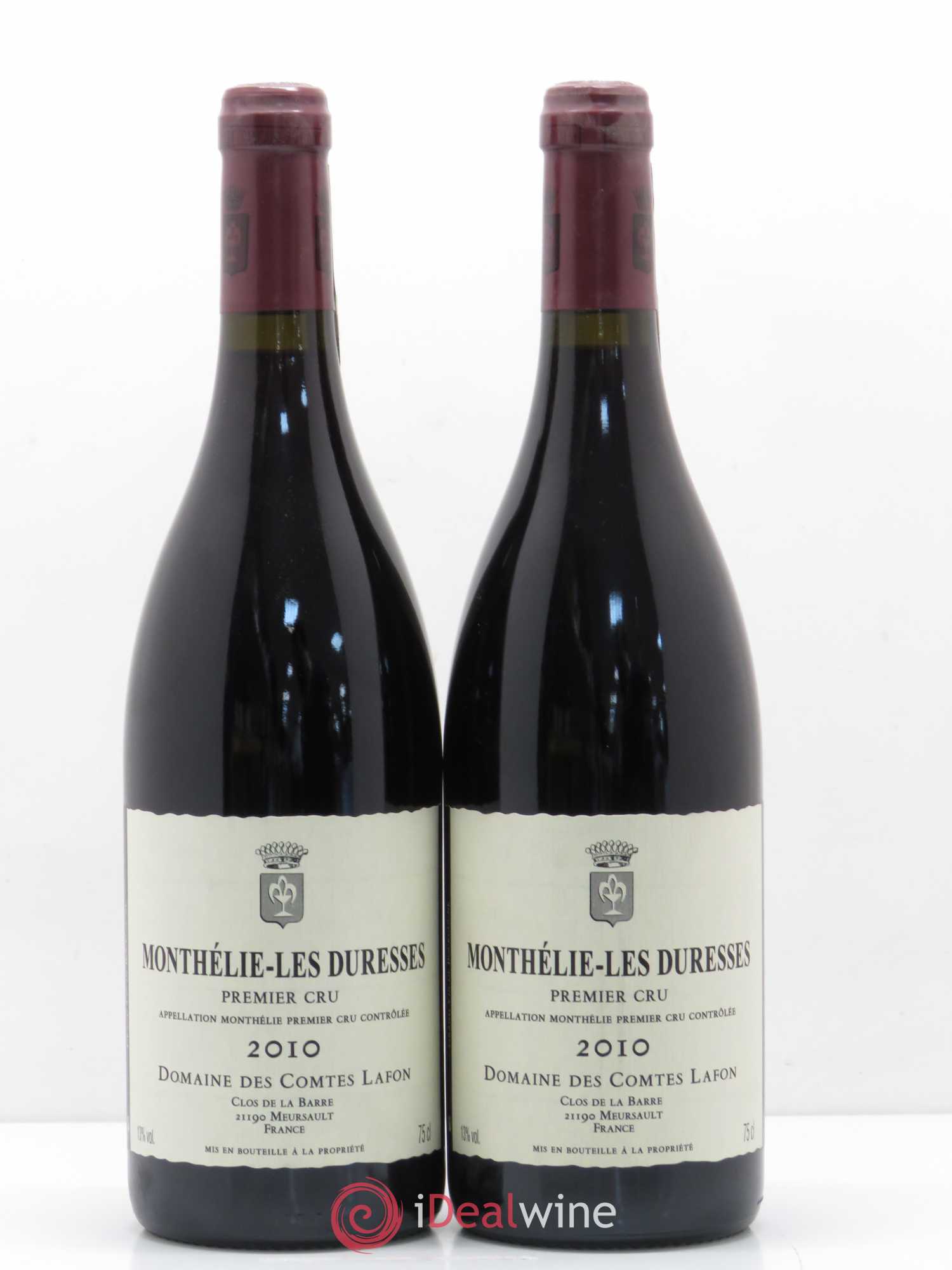 Monthélie 1er Cru Les Duresses Comtes Lafon (Domaine des) 2010 - Lot de 2 bouteilles - 0