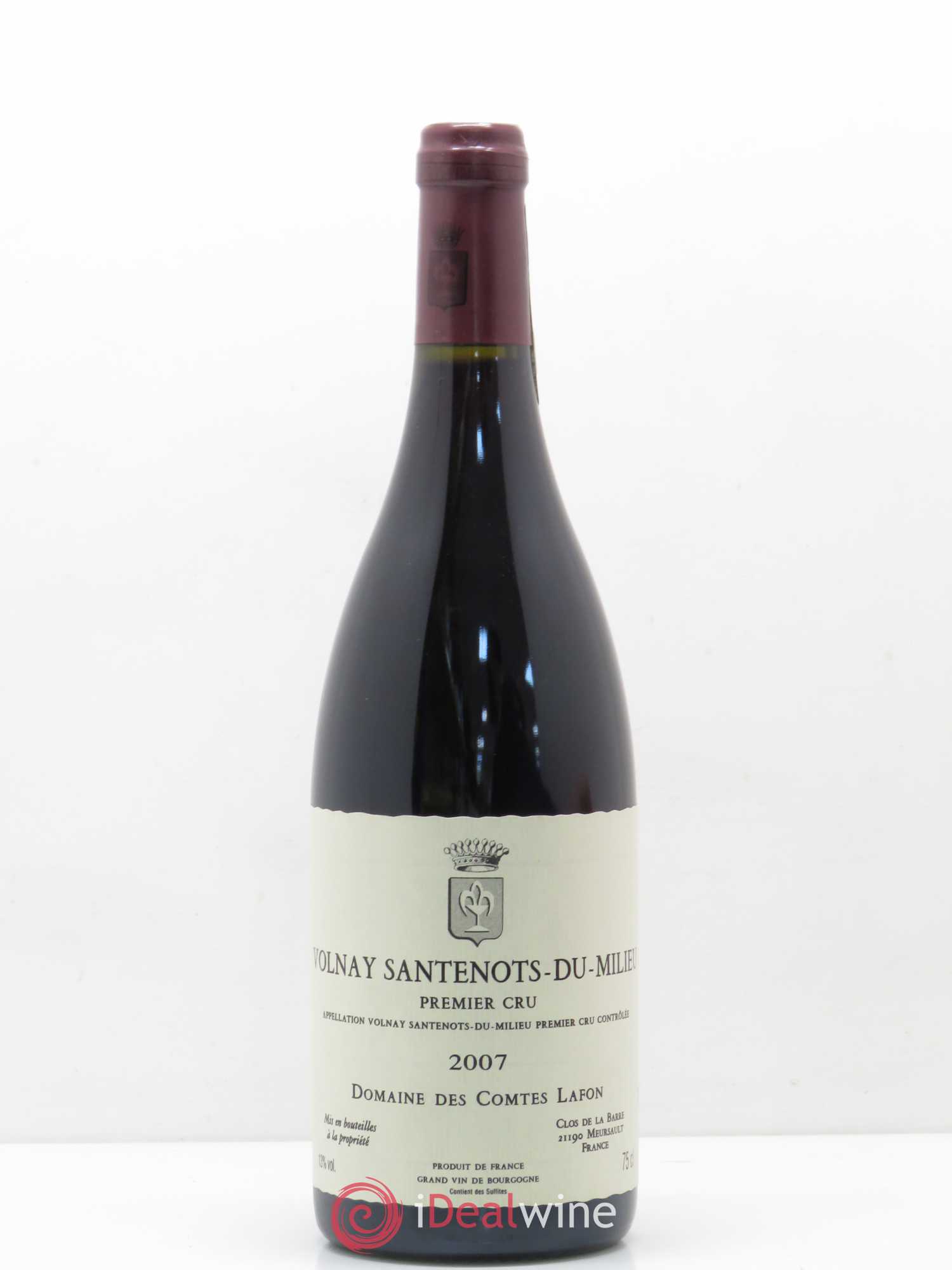 Volnay 1er Cru Santenots du Milieu Comtes Lafon (Domaine des) 2007 - Lot de 1 bouteille - 0