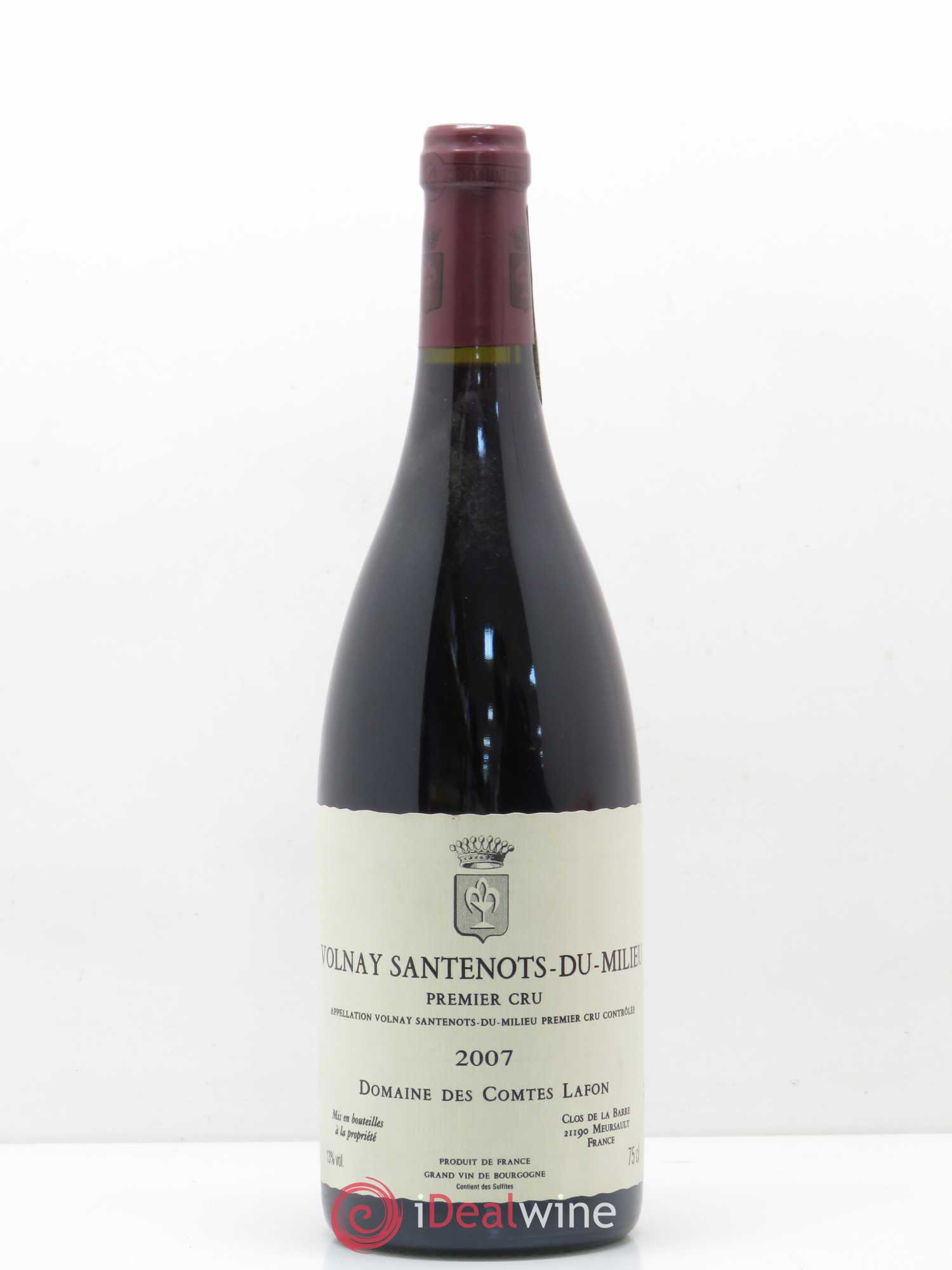 Volnay 1er Cru Santenots du Milieu Comtes Lafon (Domaine des) 2007 - Lot de 1 bouteille - 0