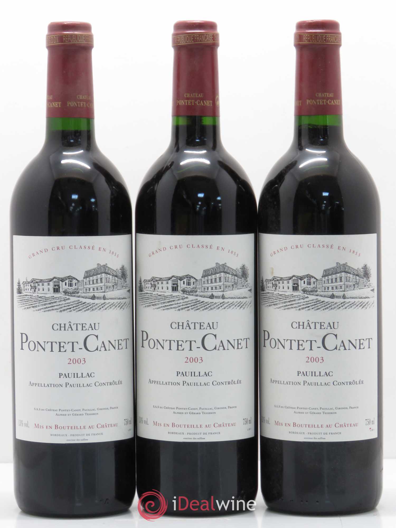 Château Pontet Canet 5ème Grand Cru Classé 2003 - Lot de 12 bouteilles - 2