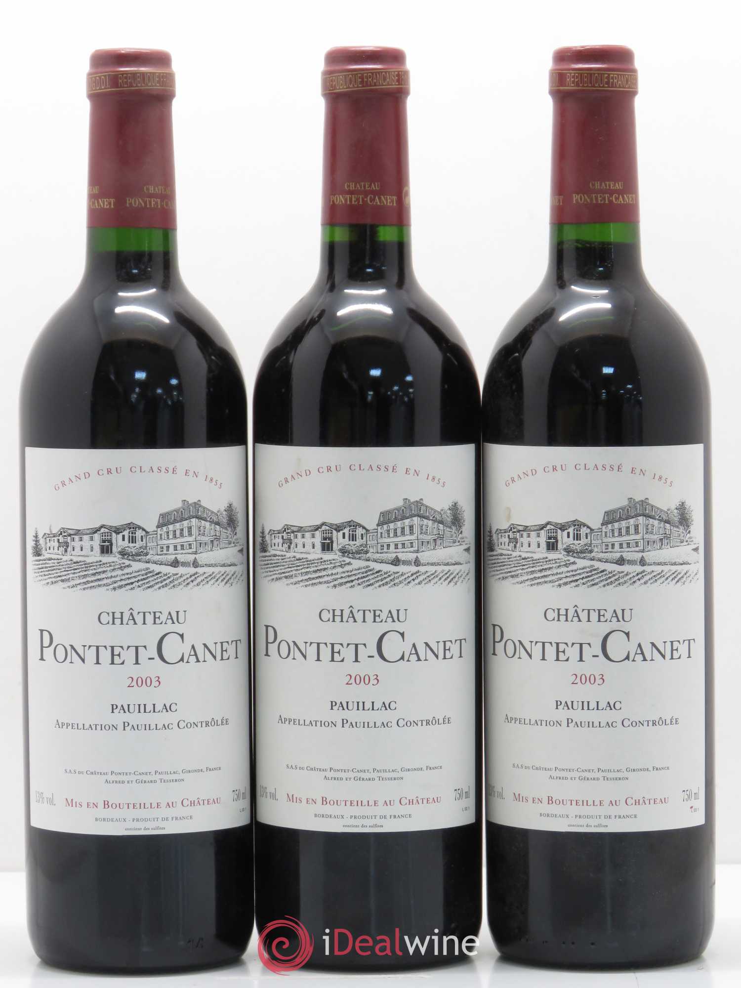 Château Pontet Canet 5ème Grand Cru Classé 2003 - Lot de 12 bouteilles - 4