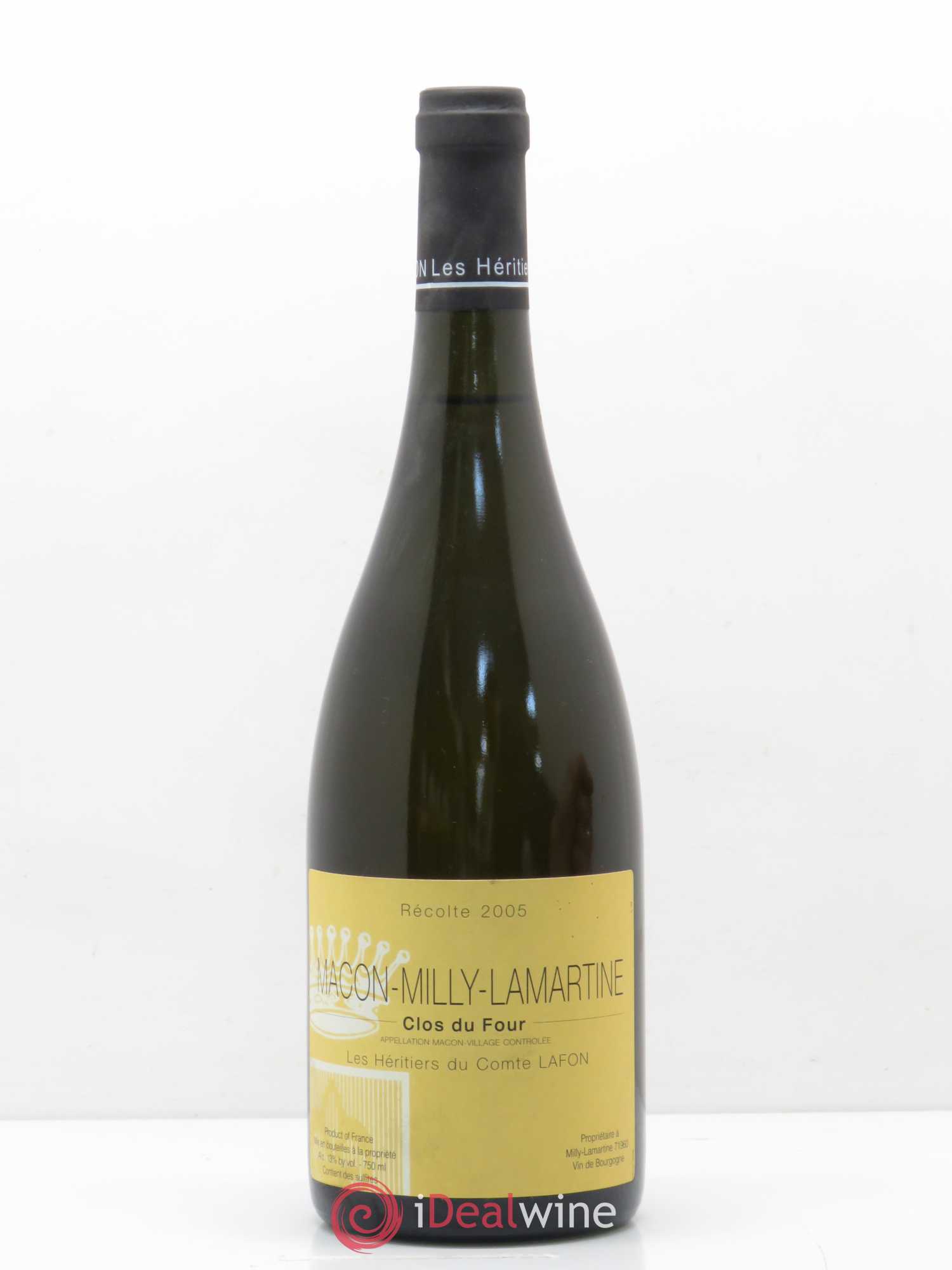 Mâcon Milly-Lamartine Clos du Four Héritiers du Comte Lafon (Domaine des) 2005 - Lot de 1 bouteille - 0