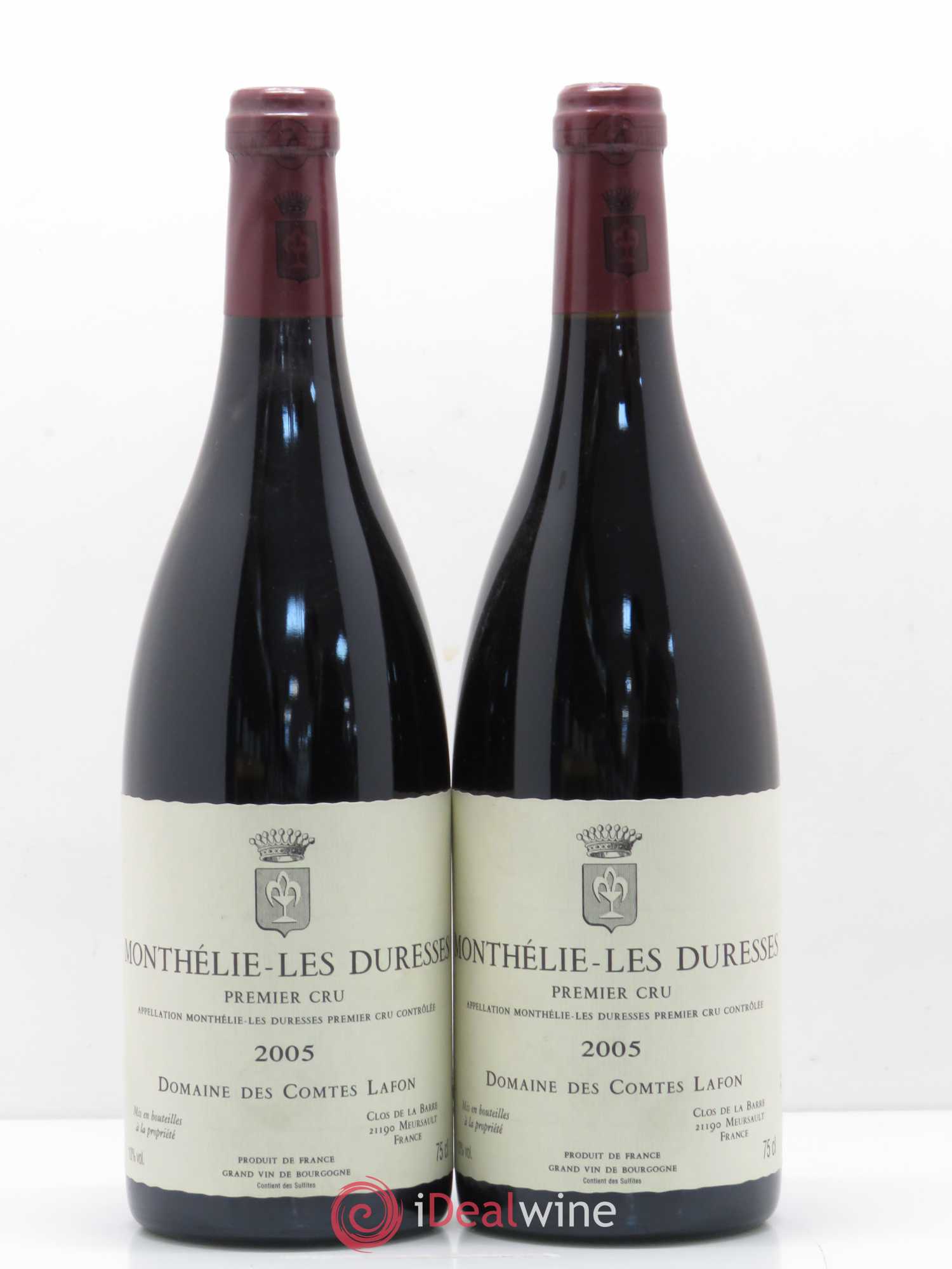 Monthélie 1er Cru Les Duresses Comtes Lafon (Domaine des) 2005 - Lot de 2 bouteilles - 0
