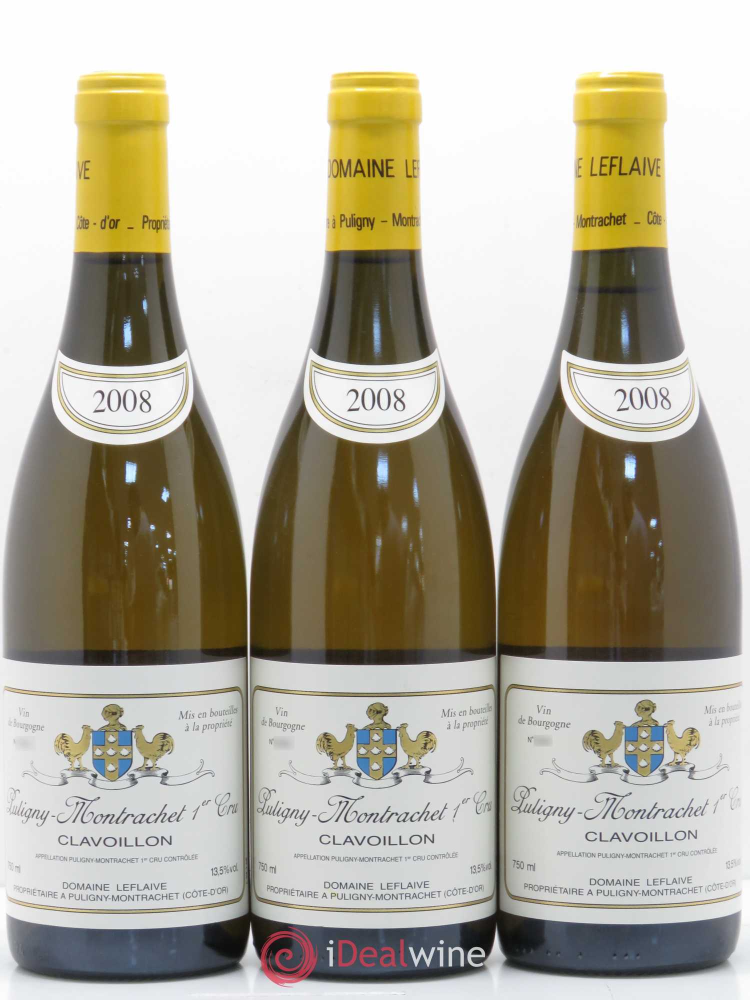 Puligny-Montrachet 1er Cru Clavoillon Leflaive (Domaine) 2008 - Lot de 3 bouteilles - 0