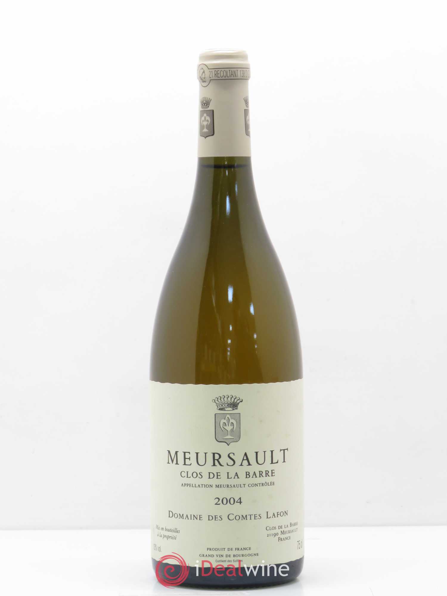 Meursault Clos de la Barre Comtes Lafon (Domaine des) 2004 - Lot de 1 bouteille - 0