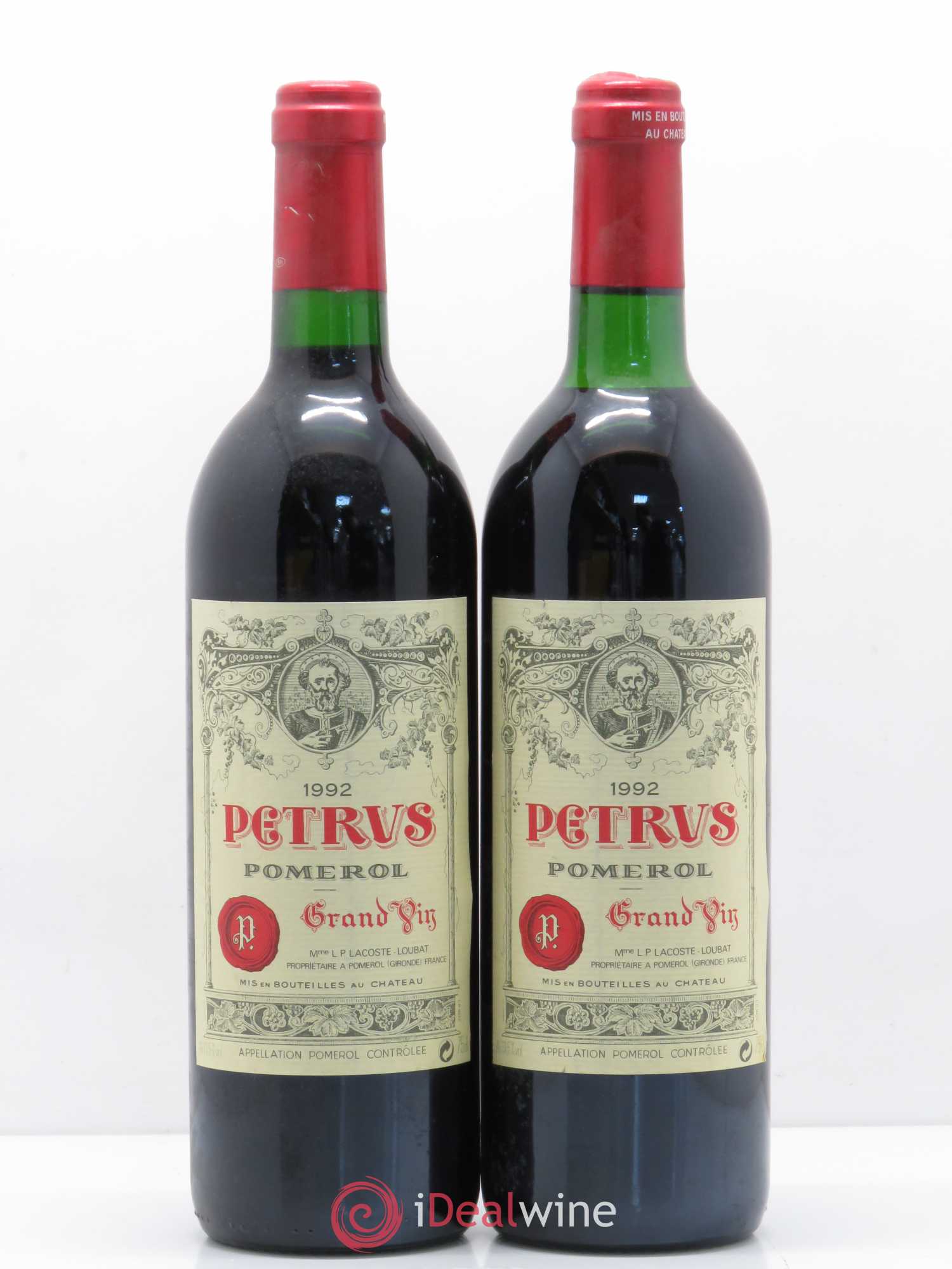 Petrus 1992 - Lot de 2 bouteilles - 0