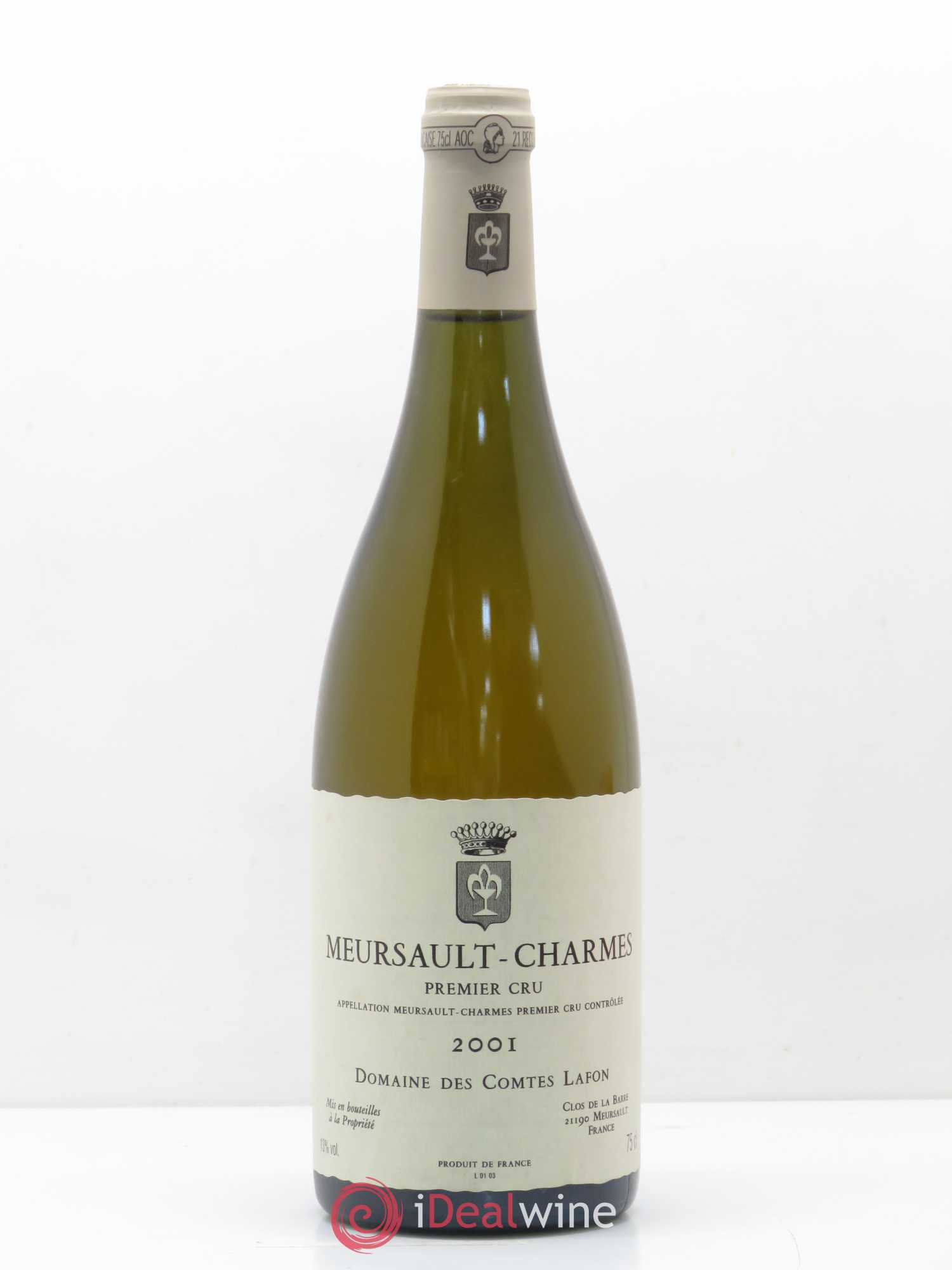 Meursault 1er Cru Charmes Comtes Lafon (Domaine des) 2001 - Lot de 1 bouteille - 0