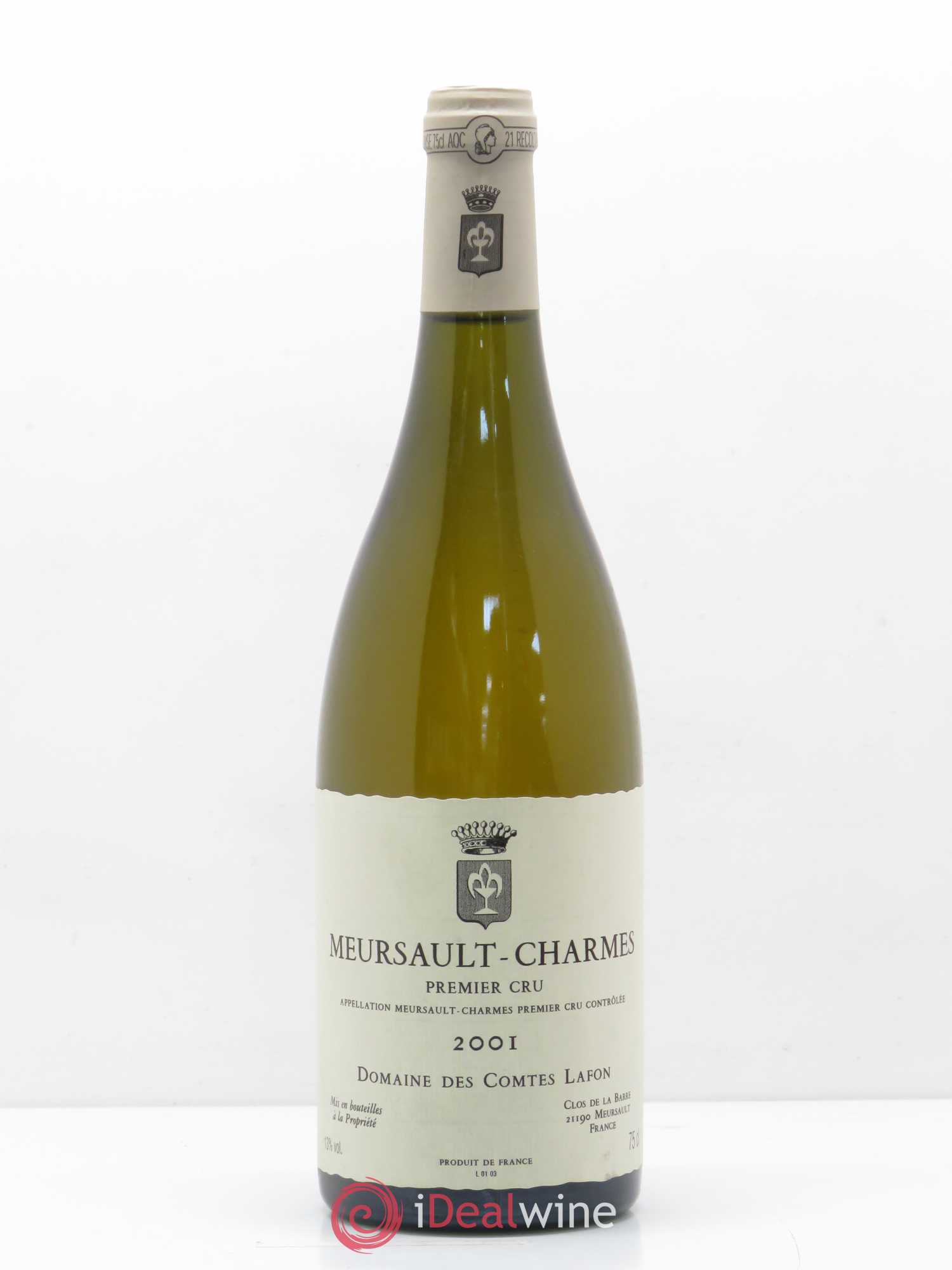 Meursault 1er Cru Charmes Comtes Lafon (Domaine des) 2001 - Lot de 1 bouteille - 0