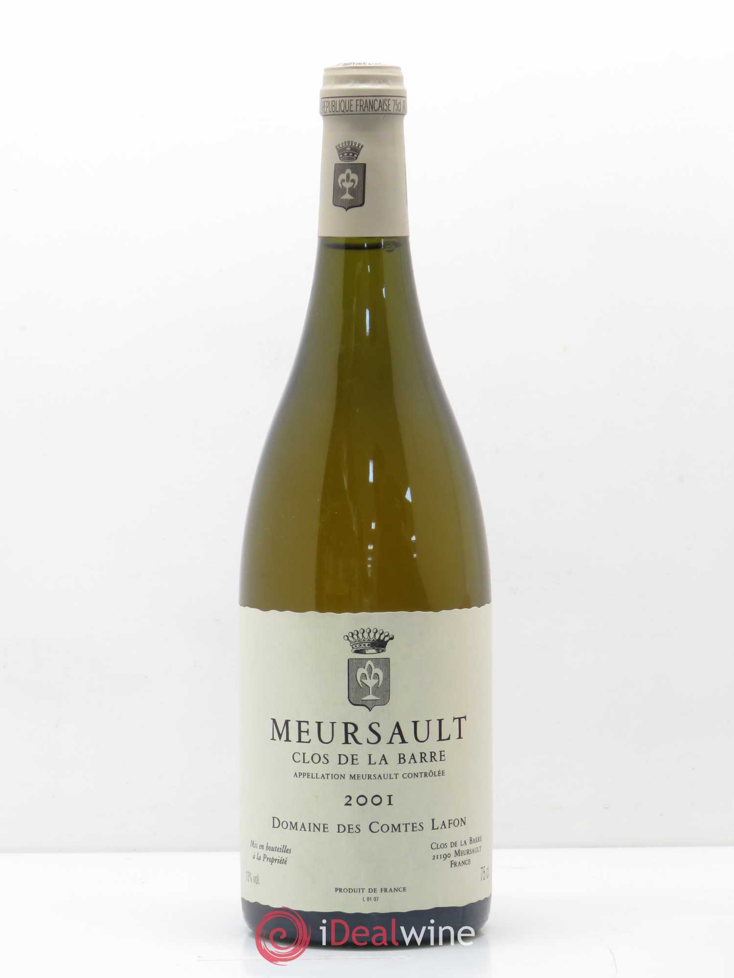 Meursault Clos de la Barre Comtes Lafon (Domaine des) 2001 - Lot de 1 bouteille - 0