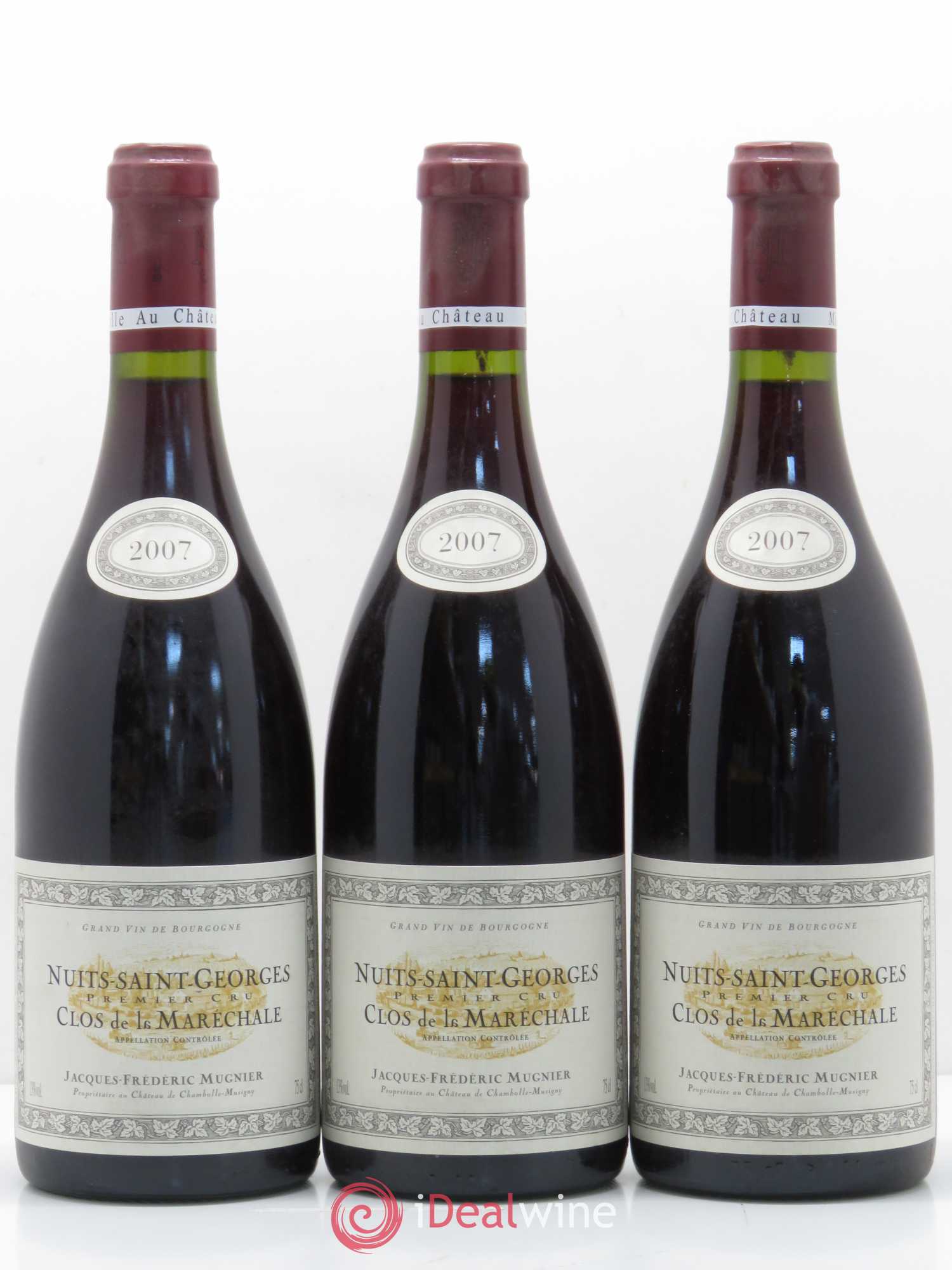 Nuits-Saint-Georges 1er Cru Clos de La Maréchale Jacques-Frédéric Mugnier 2007 - Lot de 3 bouteilles - 0