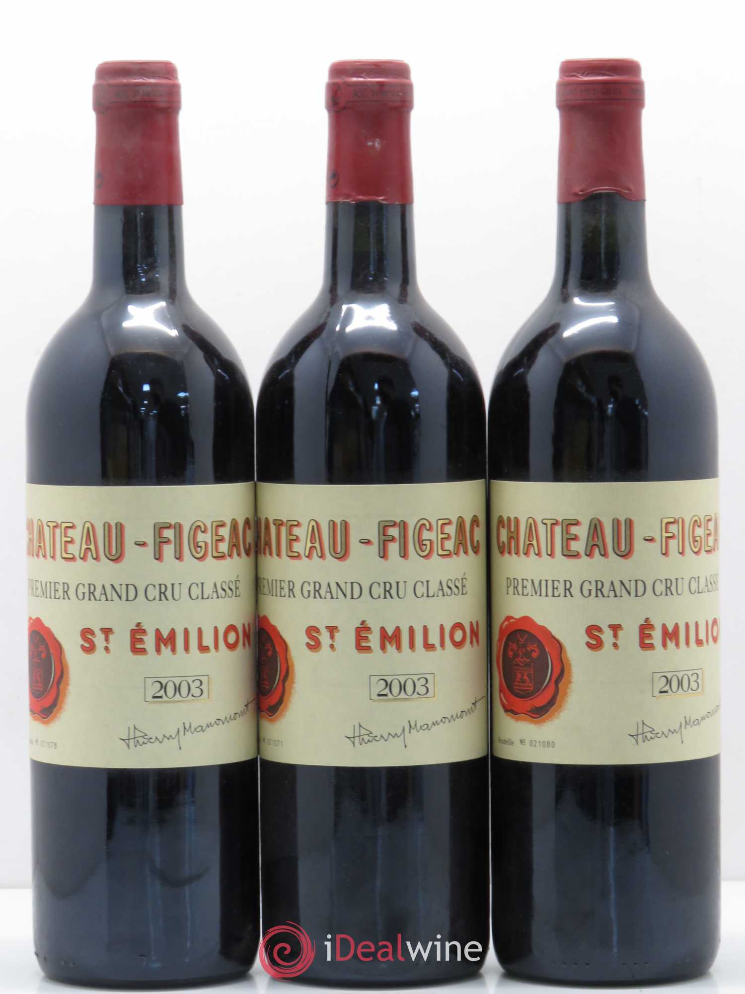 Château Figeac 1er Grand Cru Classé A 2003 - Lot de 12 bouteilles - 1