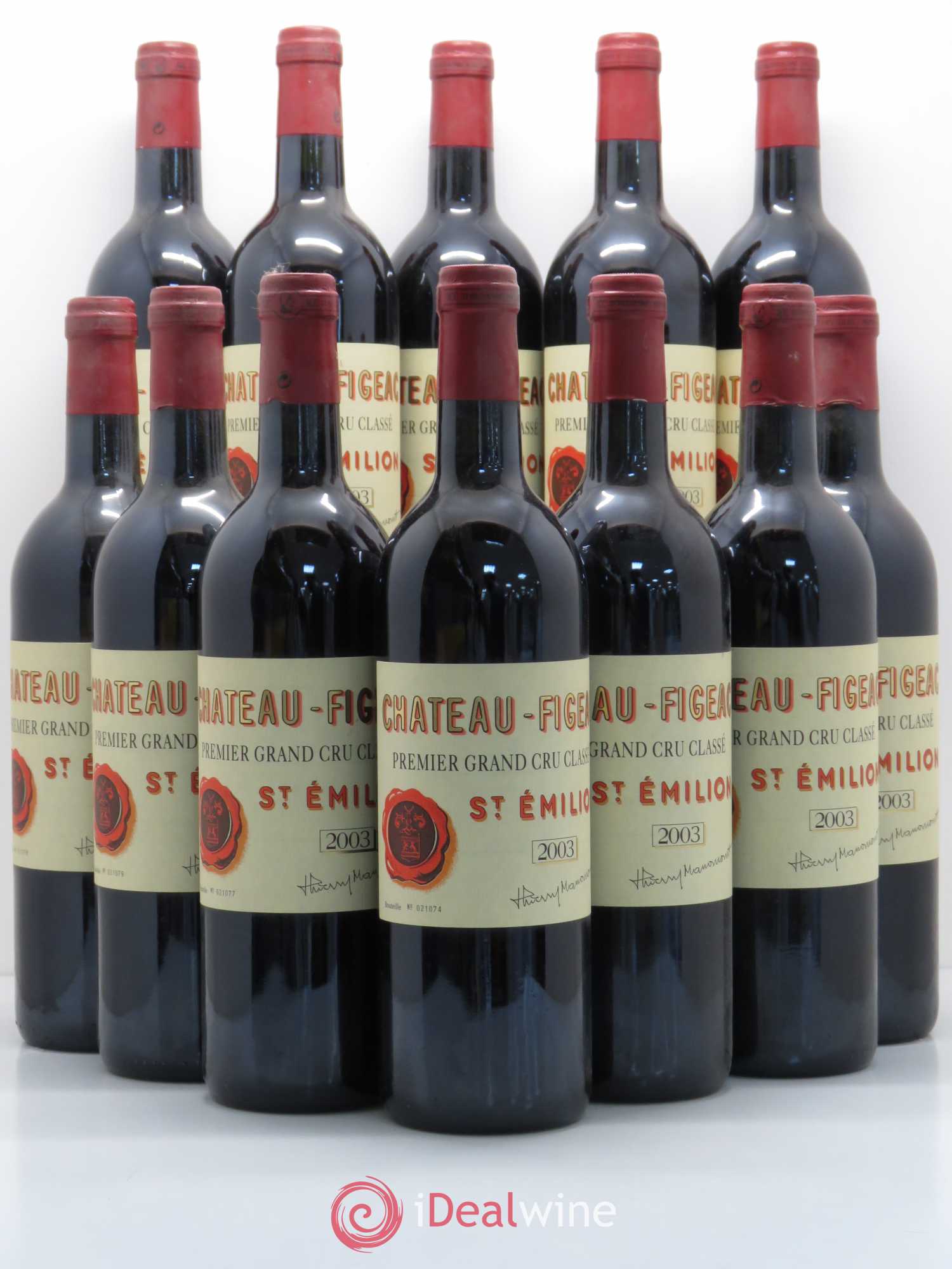 Château Figeac 1er Grand Cru Classé A 2003 - Lot de 12 bouteilles - 0
