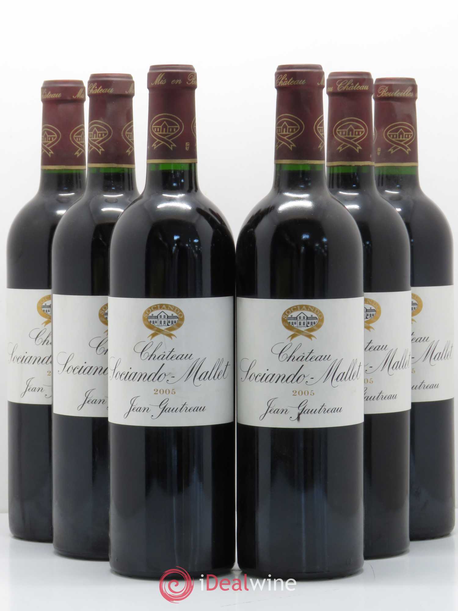 Château Sociando Mallet 2005 - Lot de 6 bouteilles - 0