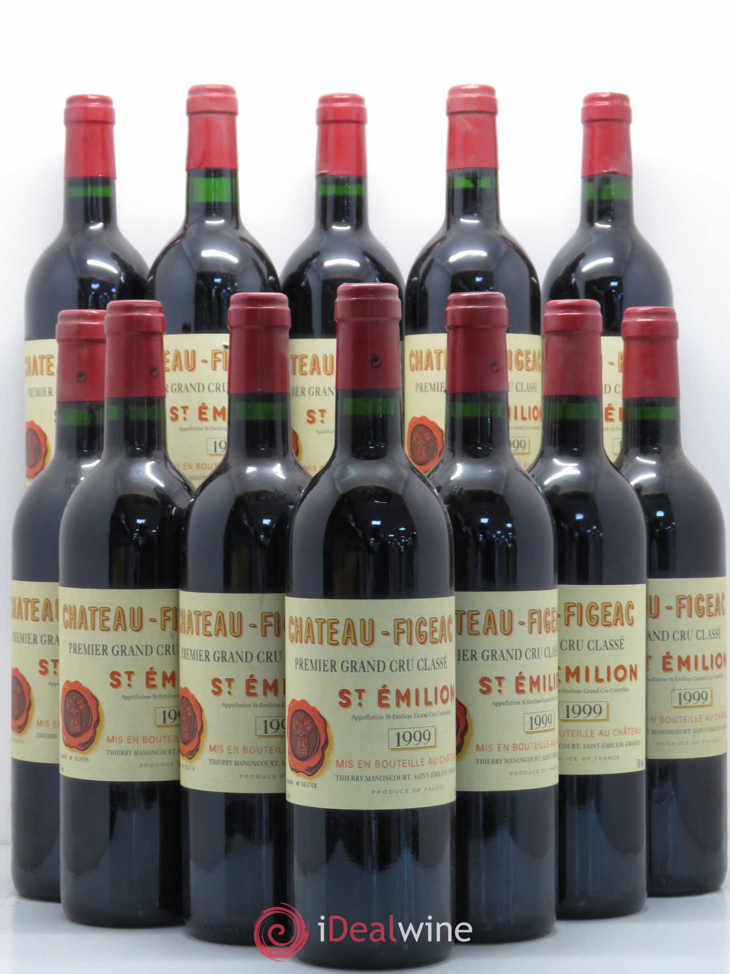 Château Figeac 1er Grand Cru Classé A 1999 - Lot de 12 bouteilles - 0