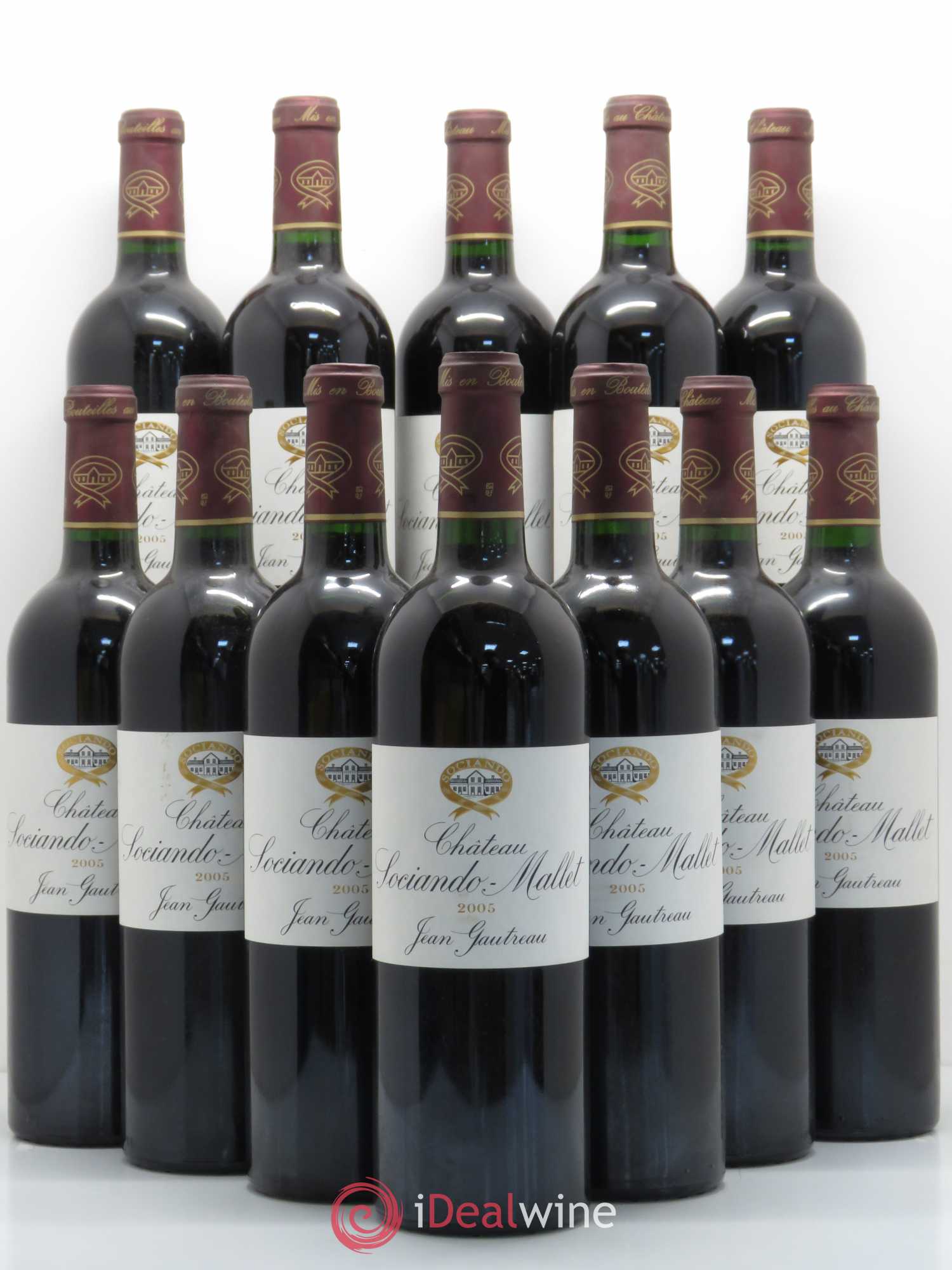 Château Sociando Mallet 2005 - Lot de 12 bouteilles - 0