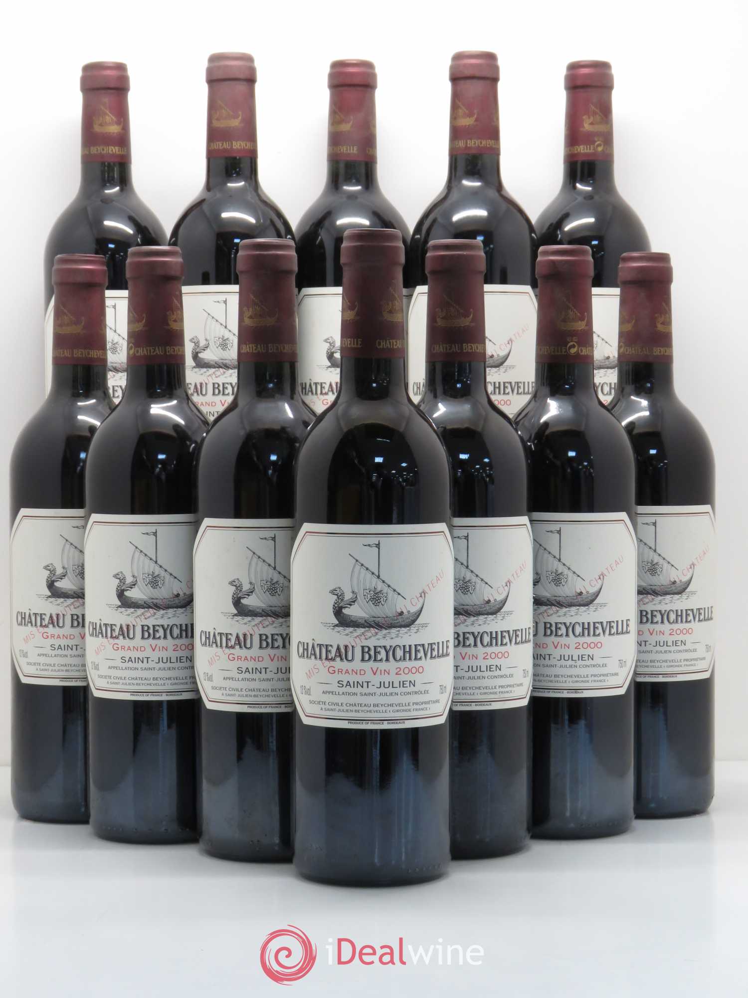 Château Beychevelle 4ème Grand Cru Classé 2000 - Lot de 12 bouteilles - 0