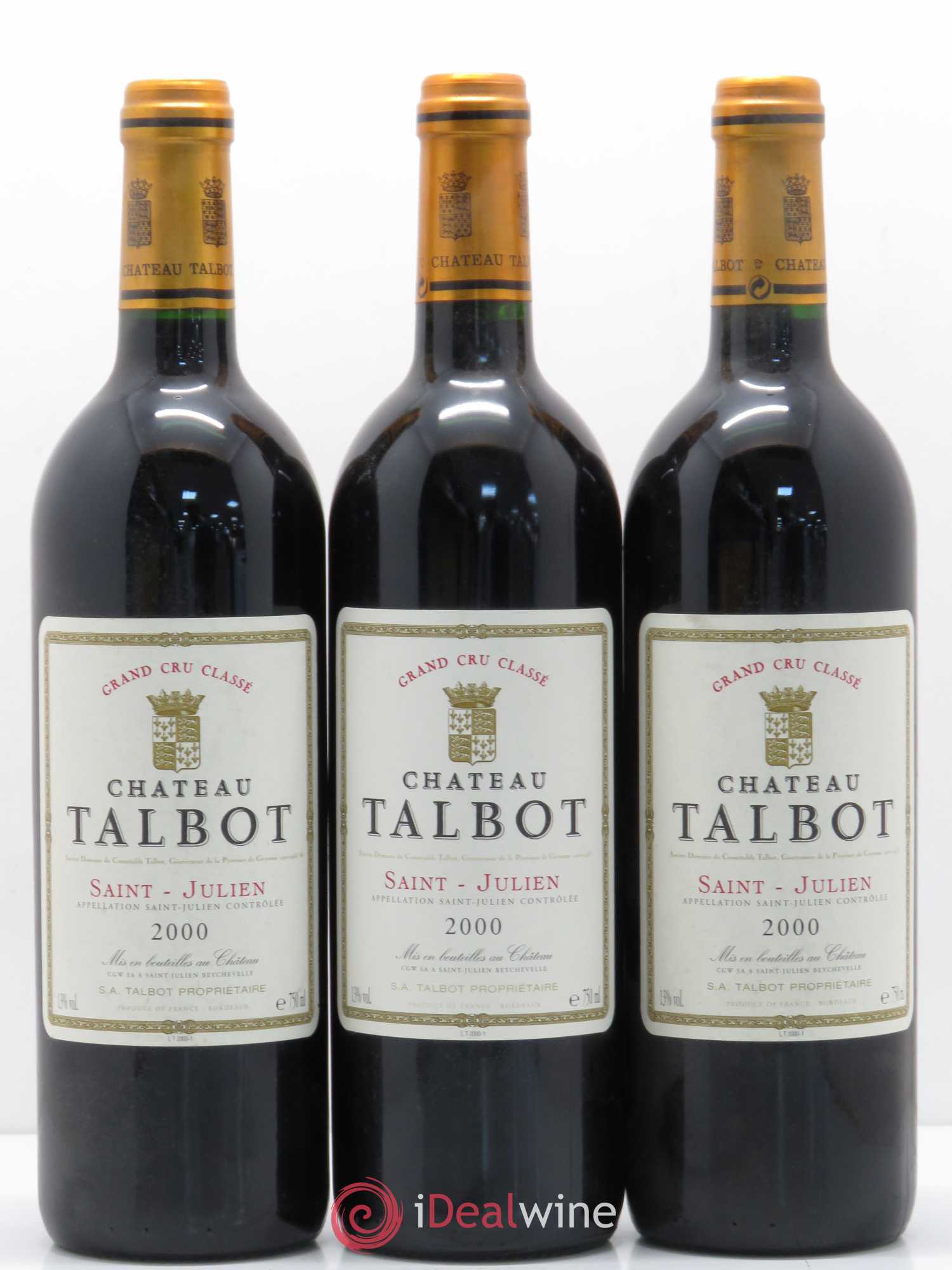 Château Talbot 4ème Grand Cru Classé 2000 - Lot de 12 bouteilles - 2