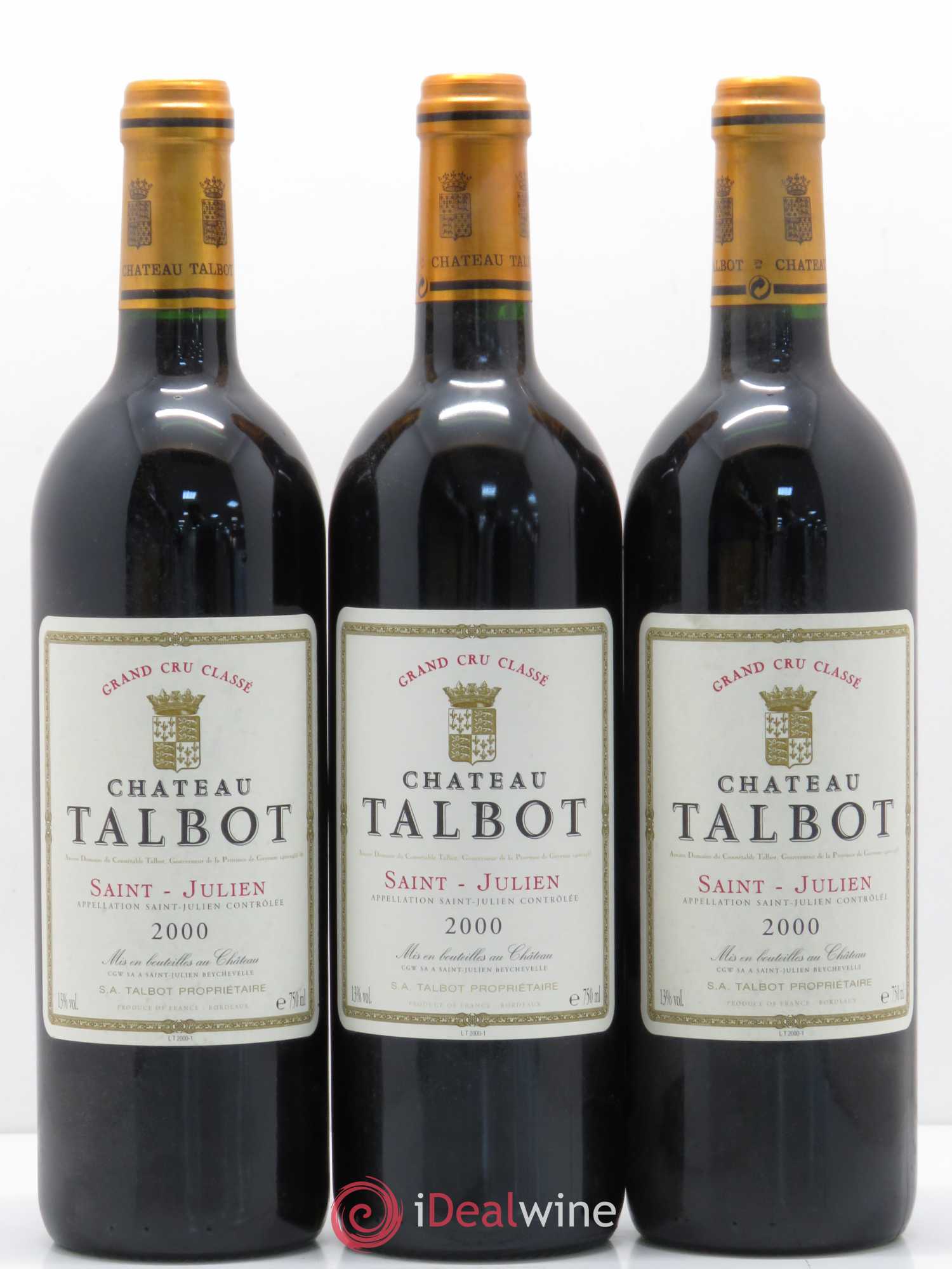 Château Talbot 4ème Grand Cru Classé 2000 - Lot de 12 bouteilles - 3