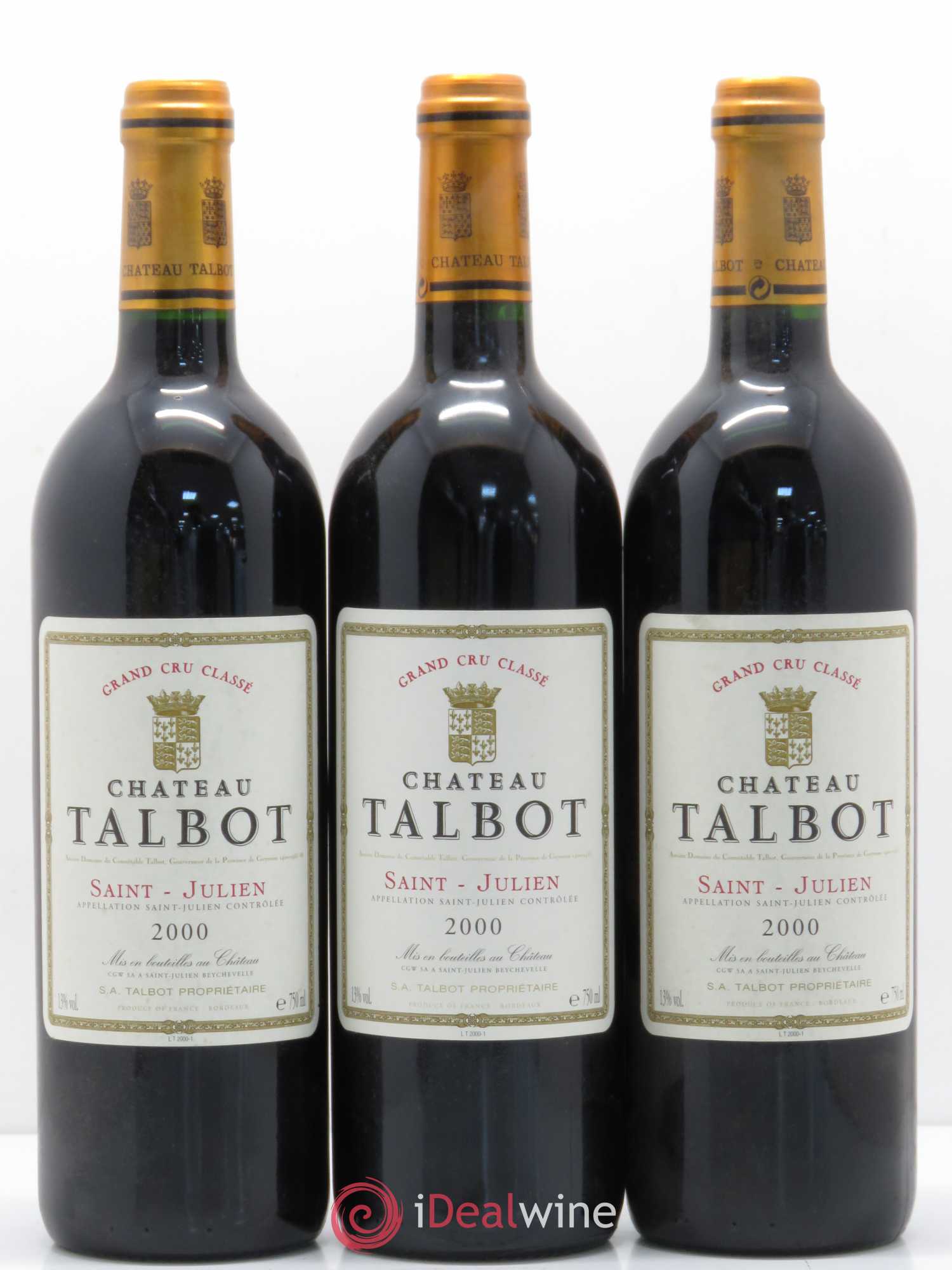 Château Talbot 4ème Grand Cru Classé 2000 - Lot de 12 bouteilles - 4