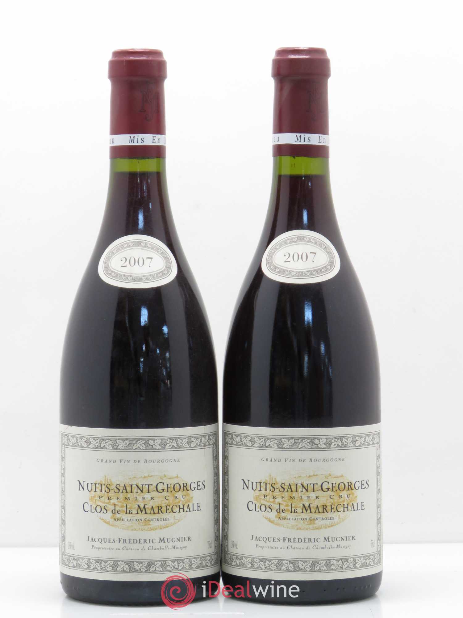 Nuits-Saint-Georges 1er Cru Clos de La Maréchale Jacques-Frédéric Mugnier 2007 - Lot de 2 bouteilles - 0