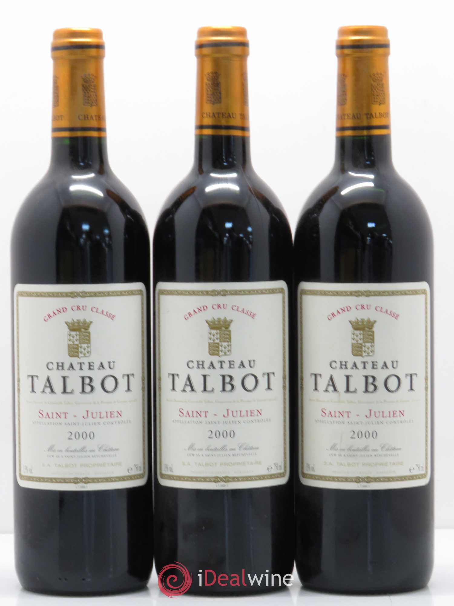 Château Talbot 4ème Grand Cru Classé 2000 - Lot de 12 bouteilles - 1